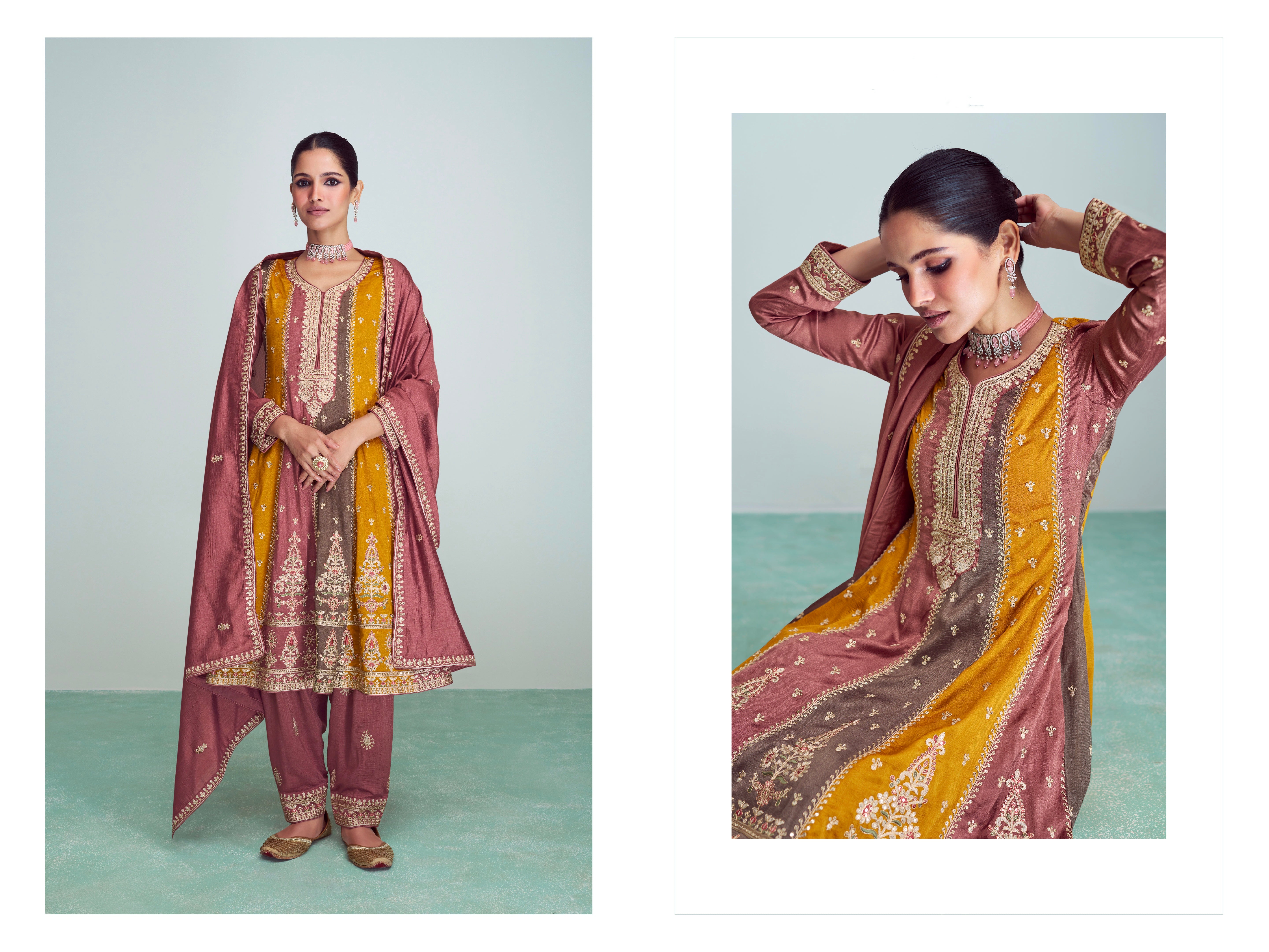 Beautiful Designer Wedding Wear Latest Premium Silk Salwar Suit