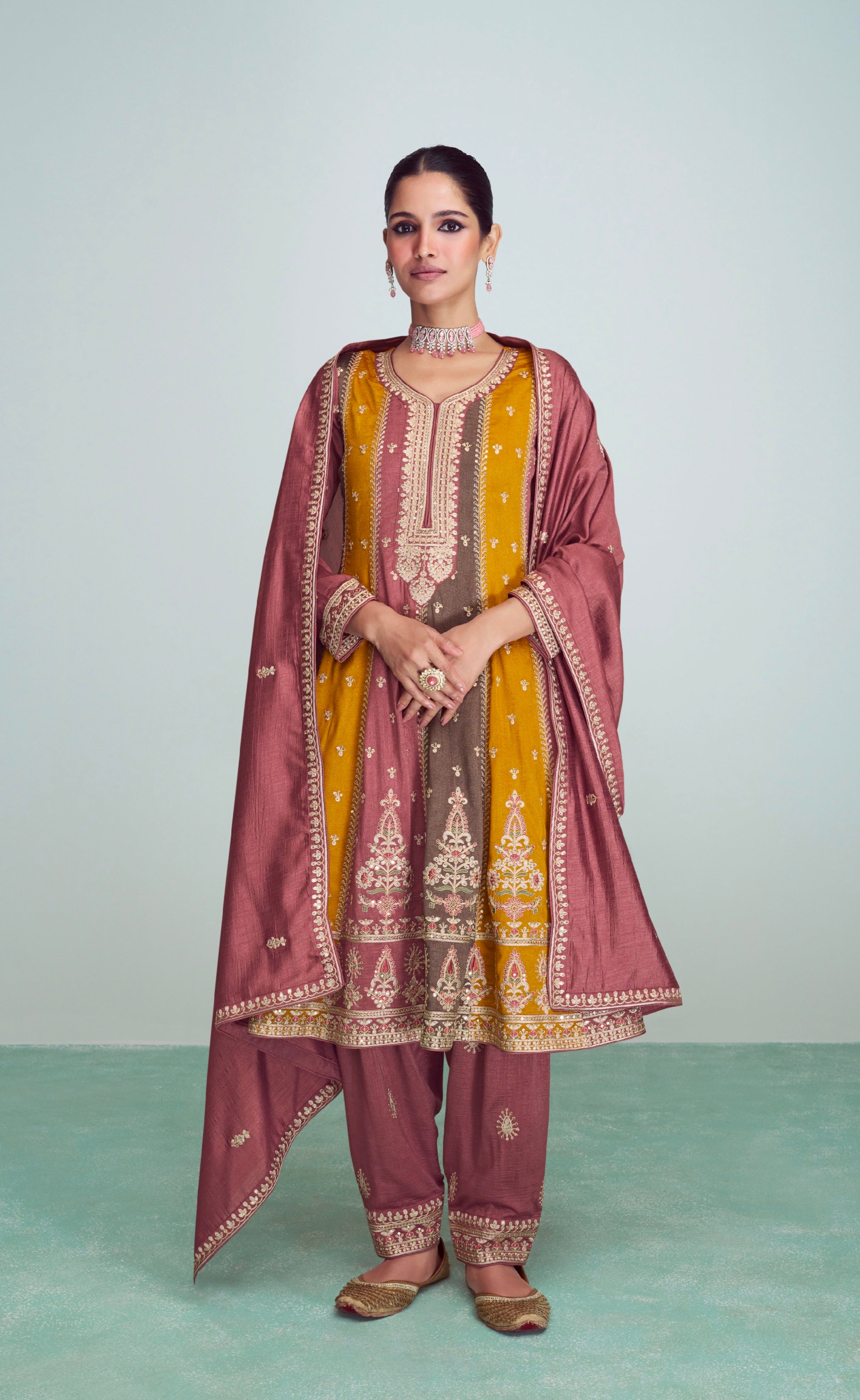 Beautiful Designer Wedding Wear Latest Premium Silk Salwar Suit