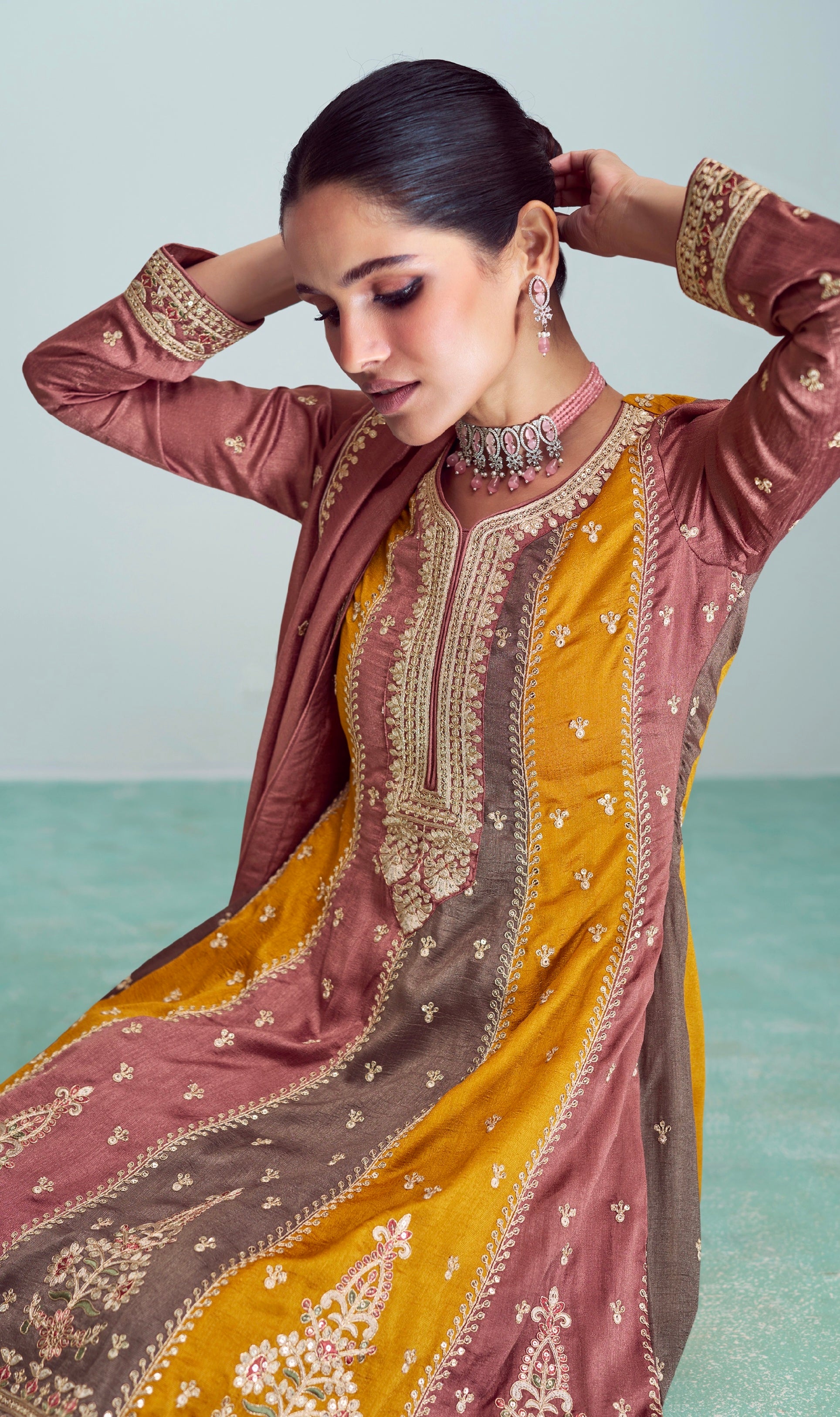 Beautiful Designer Wedding Wear Latest Premium Silk Salwar Suit
