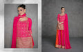 Pink Georgette Sharara Suit with Embroidery Dupatta