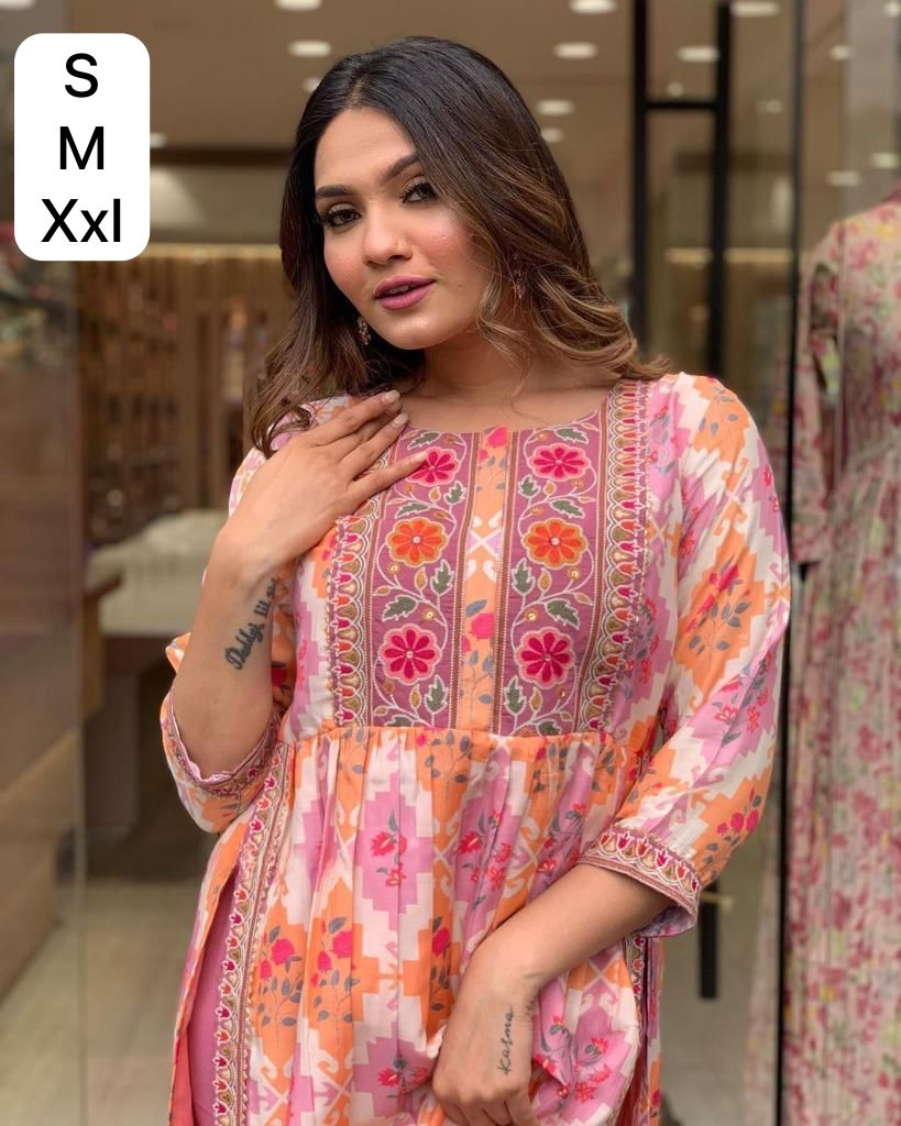 Beautiful Designer Party Wear Cotton Print Salwar Suit