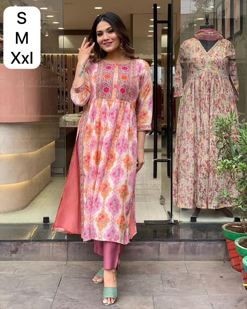 Beautiful Designer Party Wear Cotton Print Salwar Suit