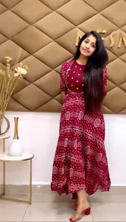 Beautiful Designer Party Wear Cotton Print Salwar Suit