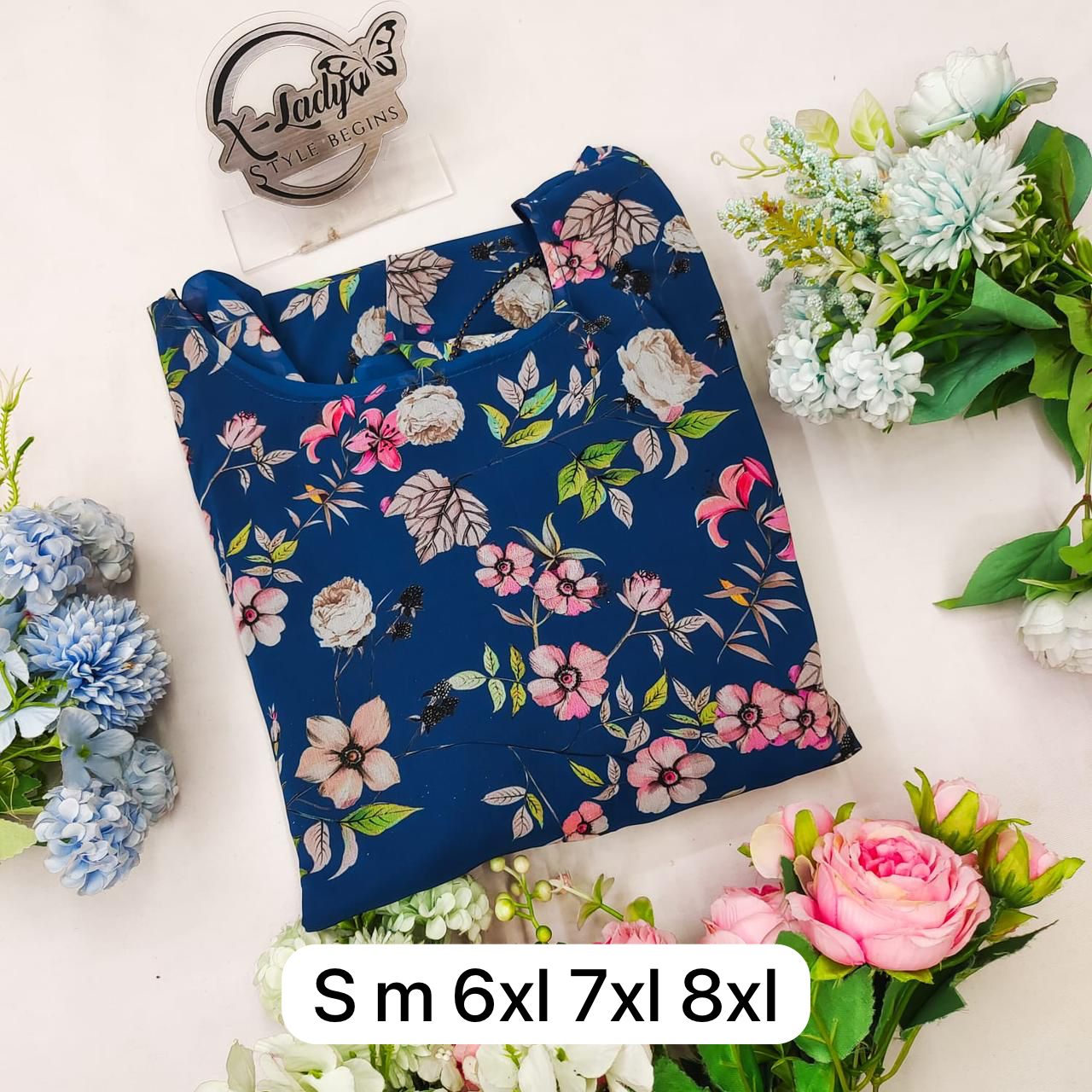 Beautiful Designer Party Wear Midi Printed Georgette Dress