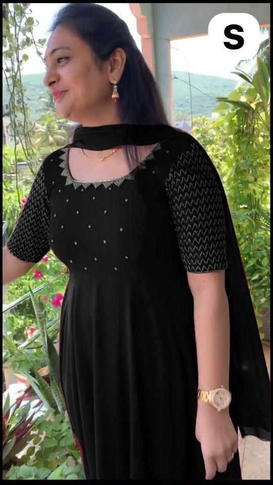 Beautiful Designer Party Wear Georgette Gwon with Dupatta