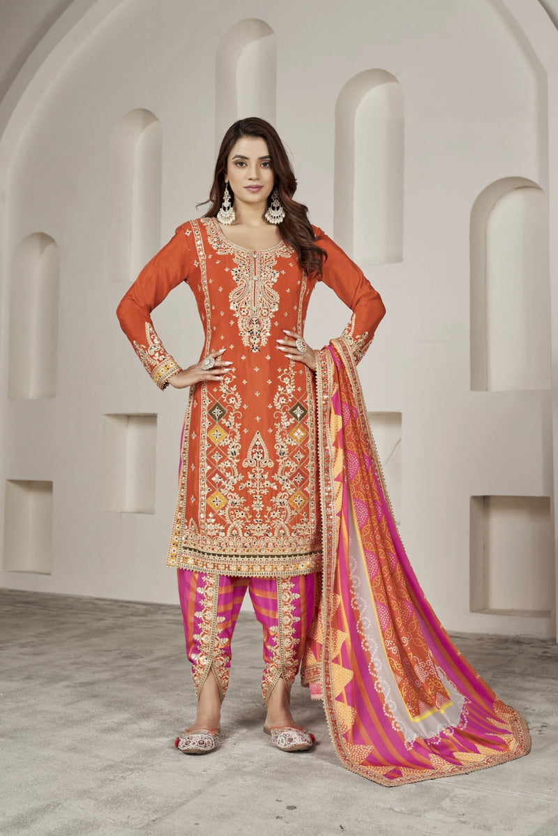 Designer Occasion Wear Handmade Mirror Work Salwar Suit