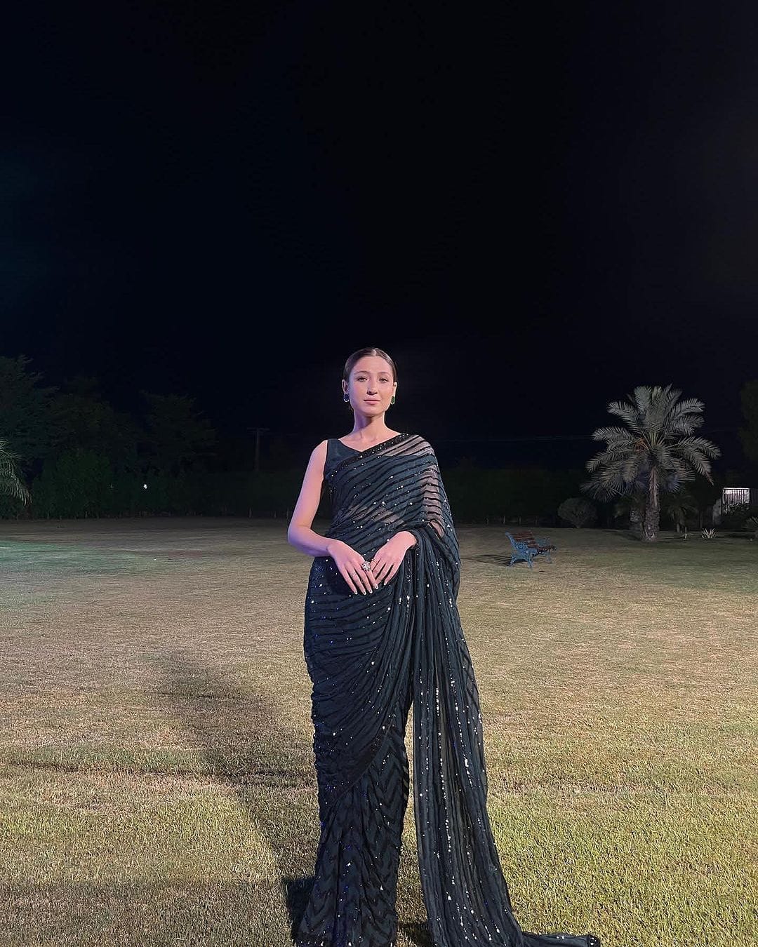 Beautiful Designer Party Wear Georgette  Sequence Saree