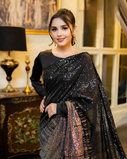 Georgette Sequence Saree