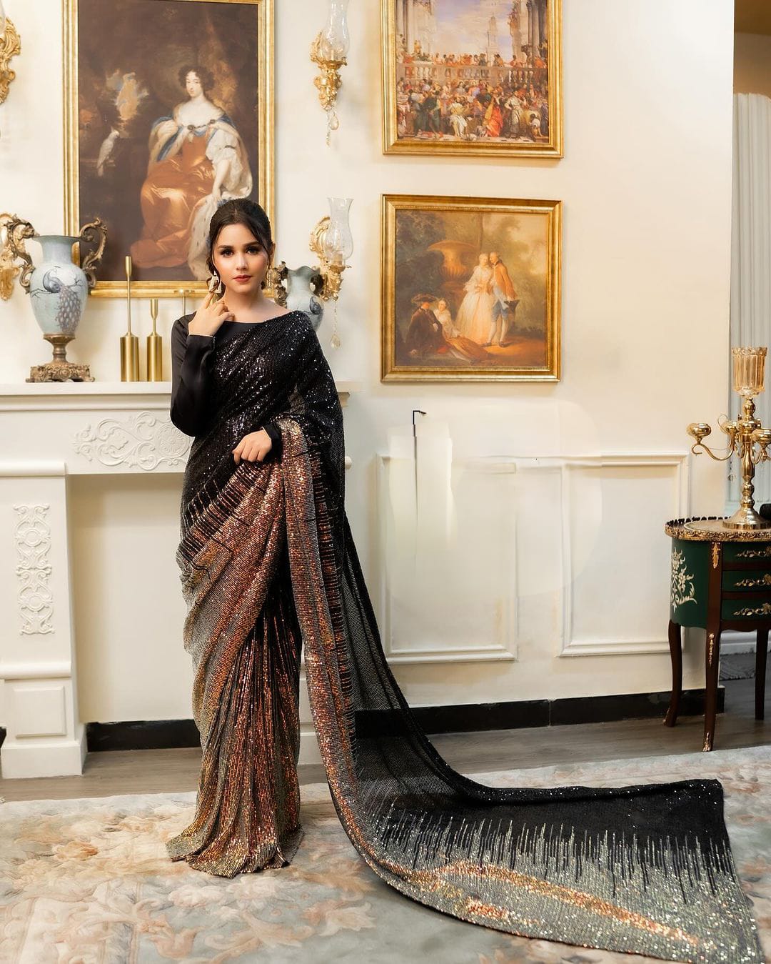 Georgette Sequence Saree