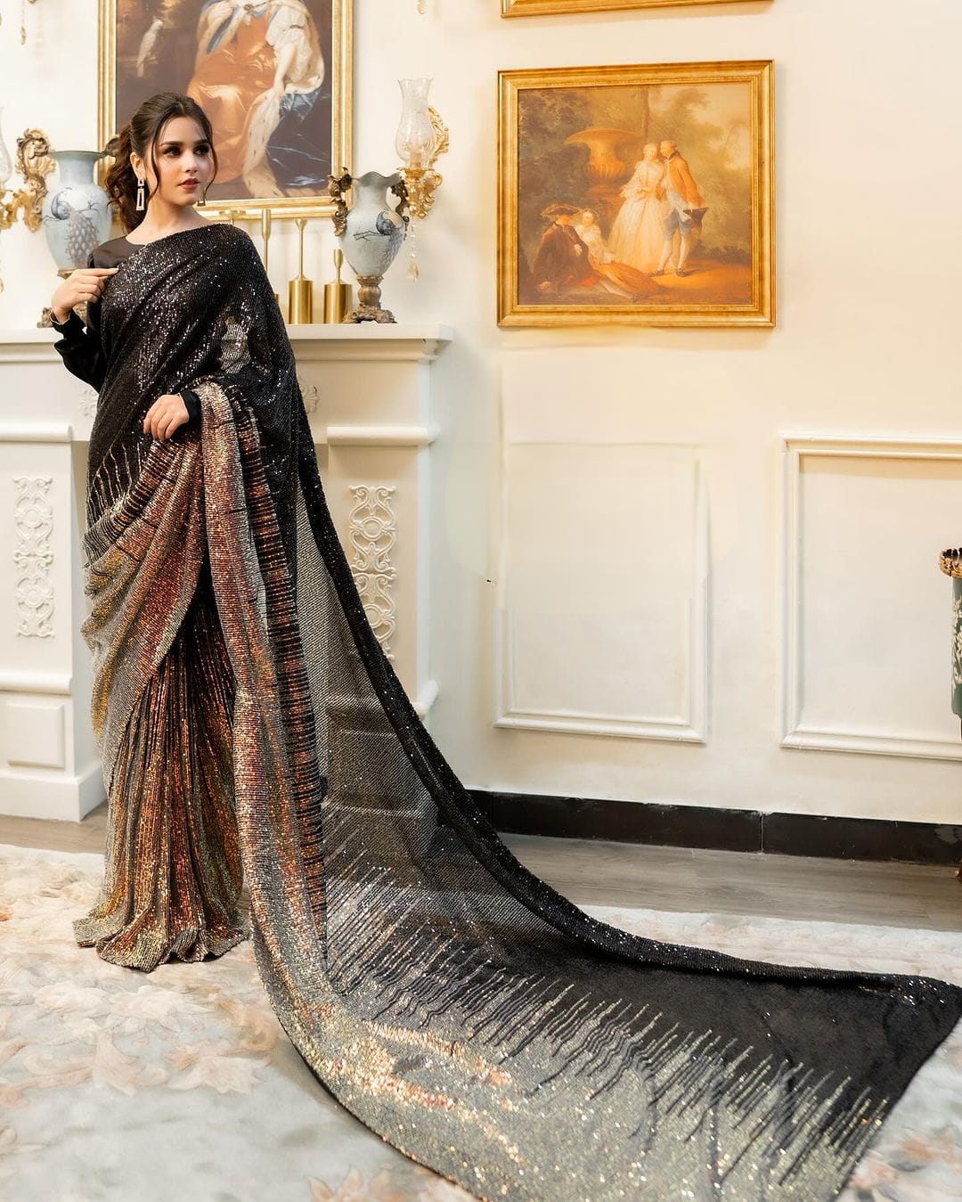 Georgette Sequence Saree