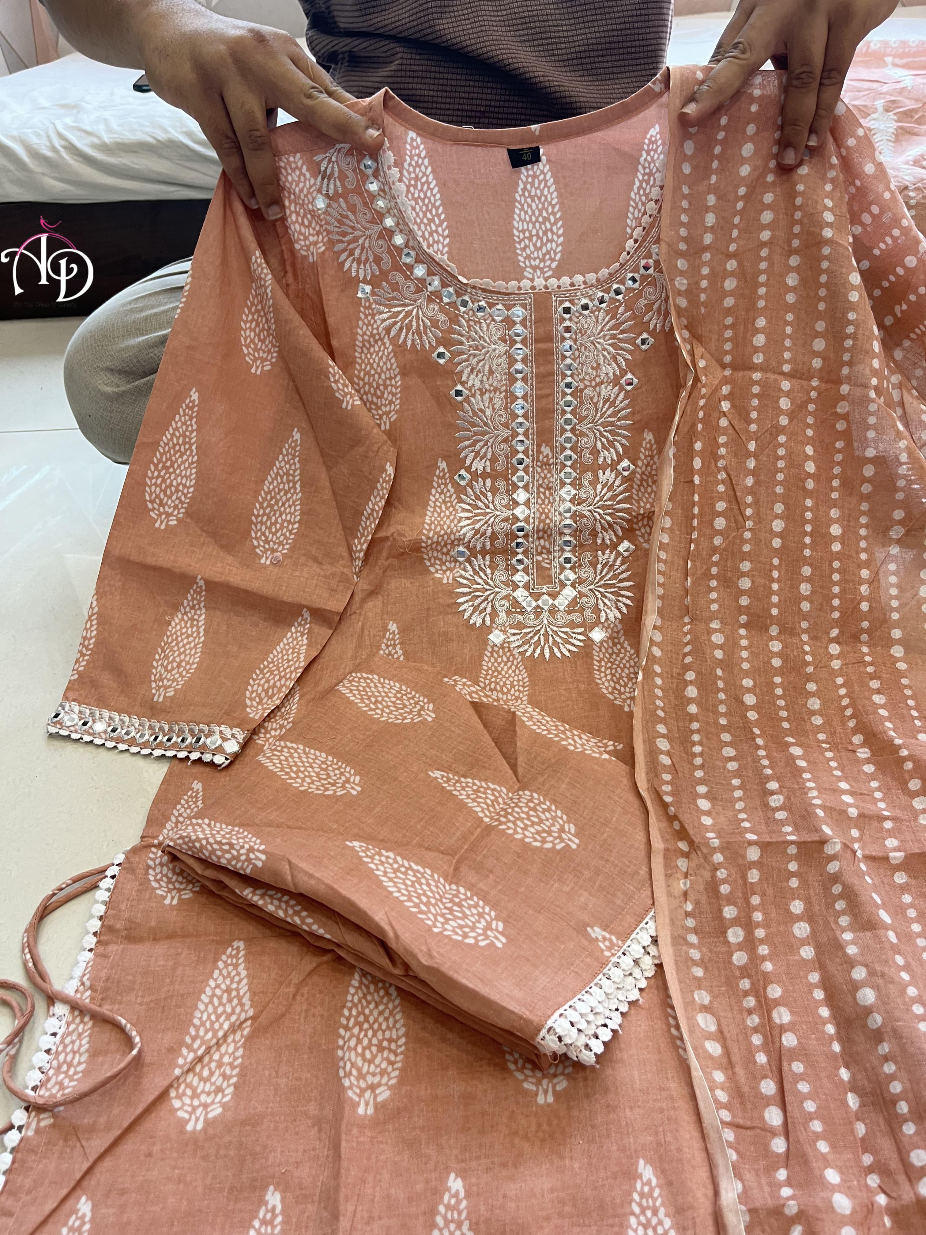 Beautiful Designer Summer Special Pure Cotton Salwar Suit