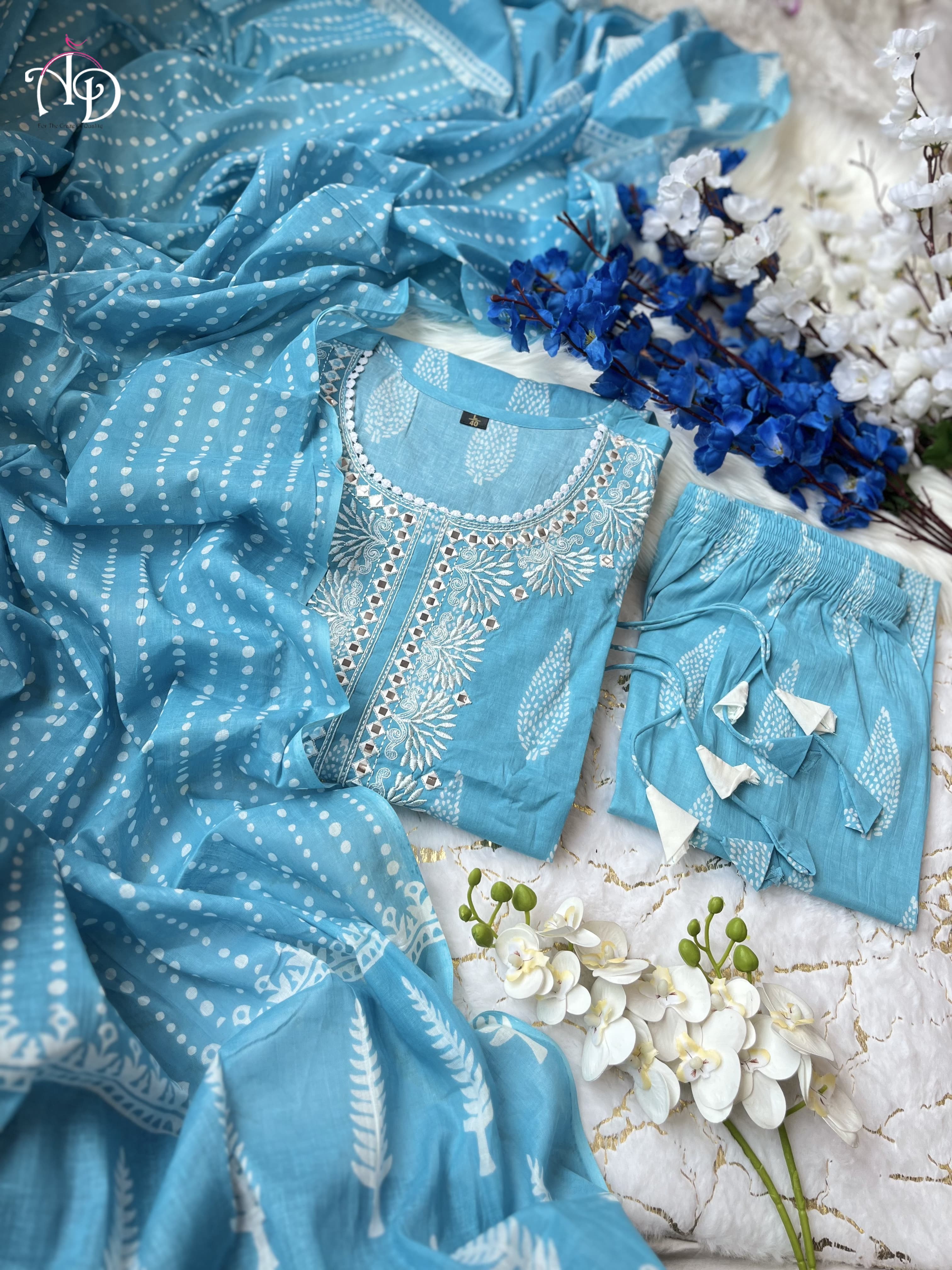 Beautiful Designer Summer Special Pure Cotton Salwar Suit