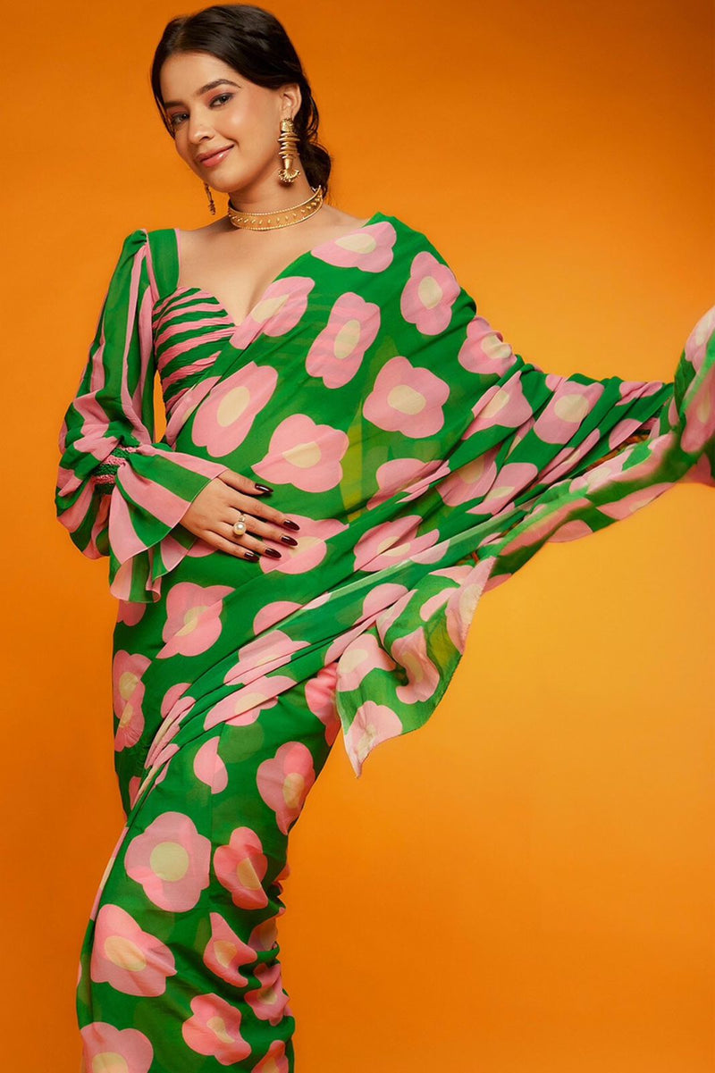 Beautiful Designer Pure Soft Satin Saree