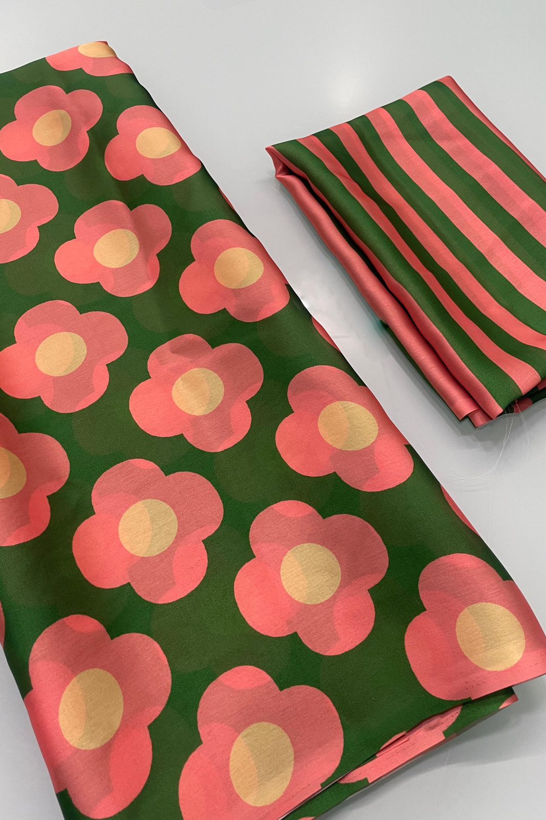 Beautiful Designer Pure Soft Satin Saree