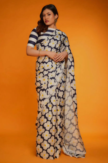 Beautiful Designer Pure Soft Satin Saree