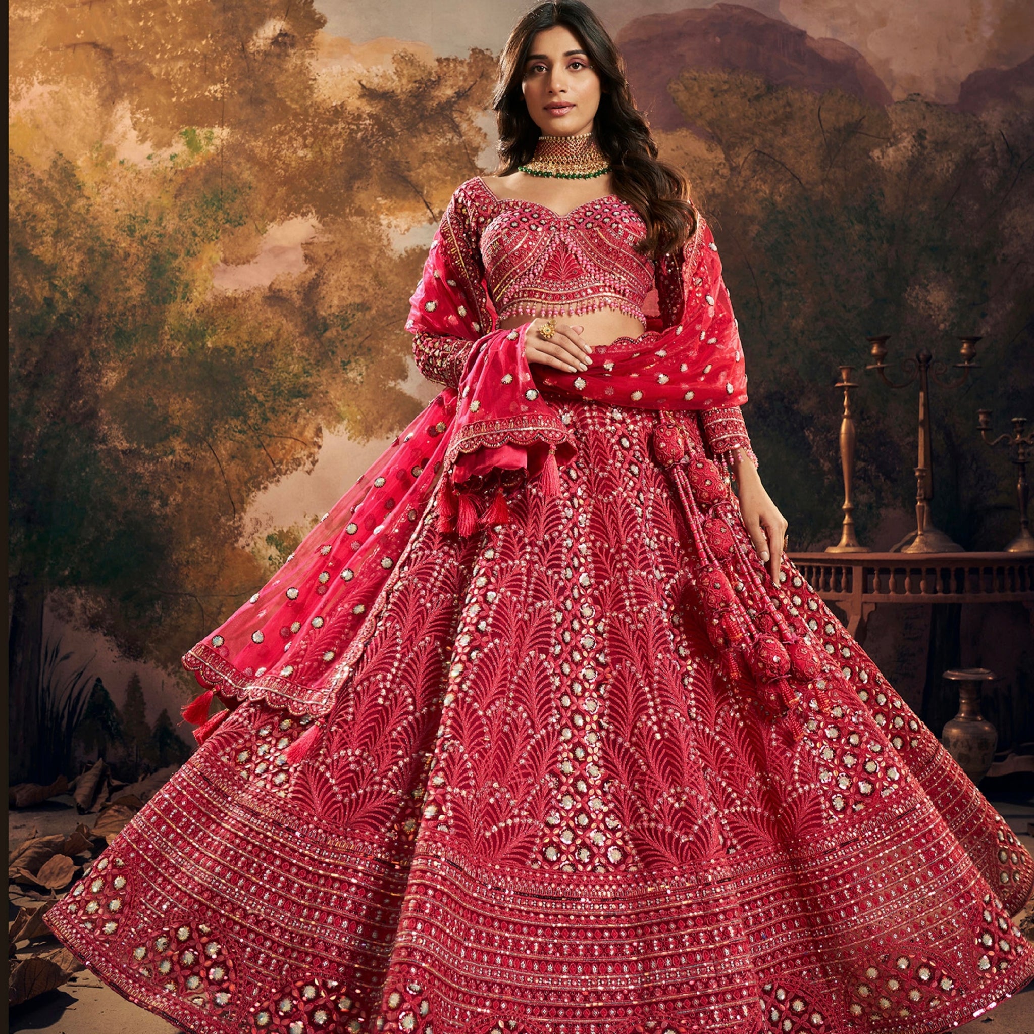 Beautiful Designer Wedding Wear Latest Pure Handwork Lehenga Choli