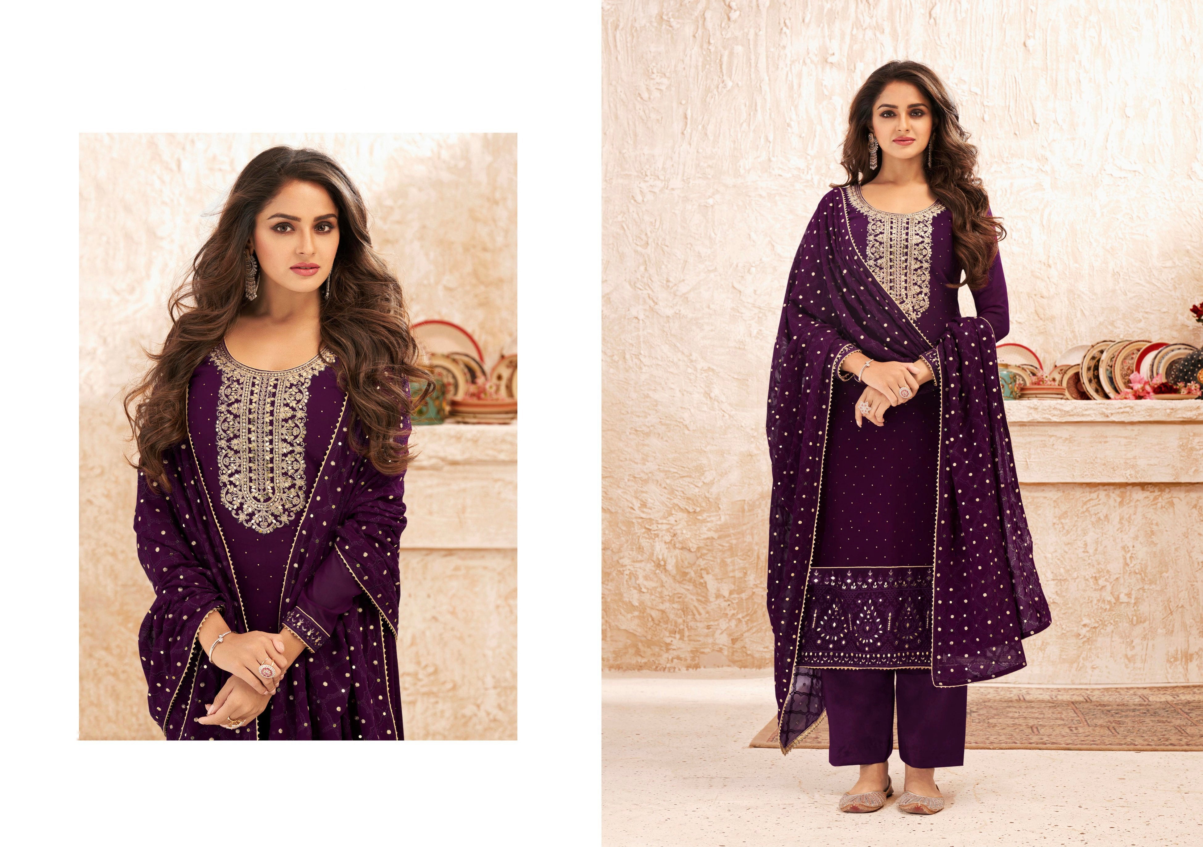 Designer Festive Wear Real Georgette Salwar Suit