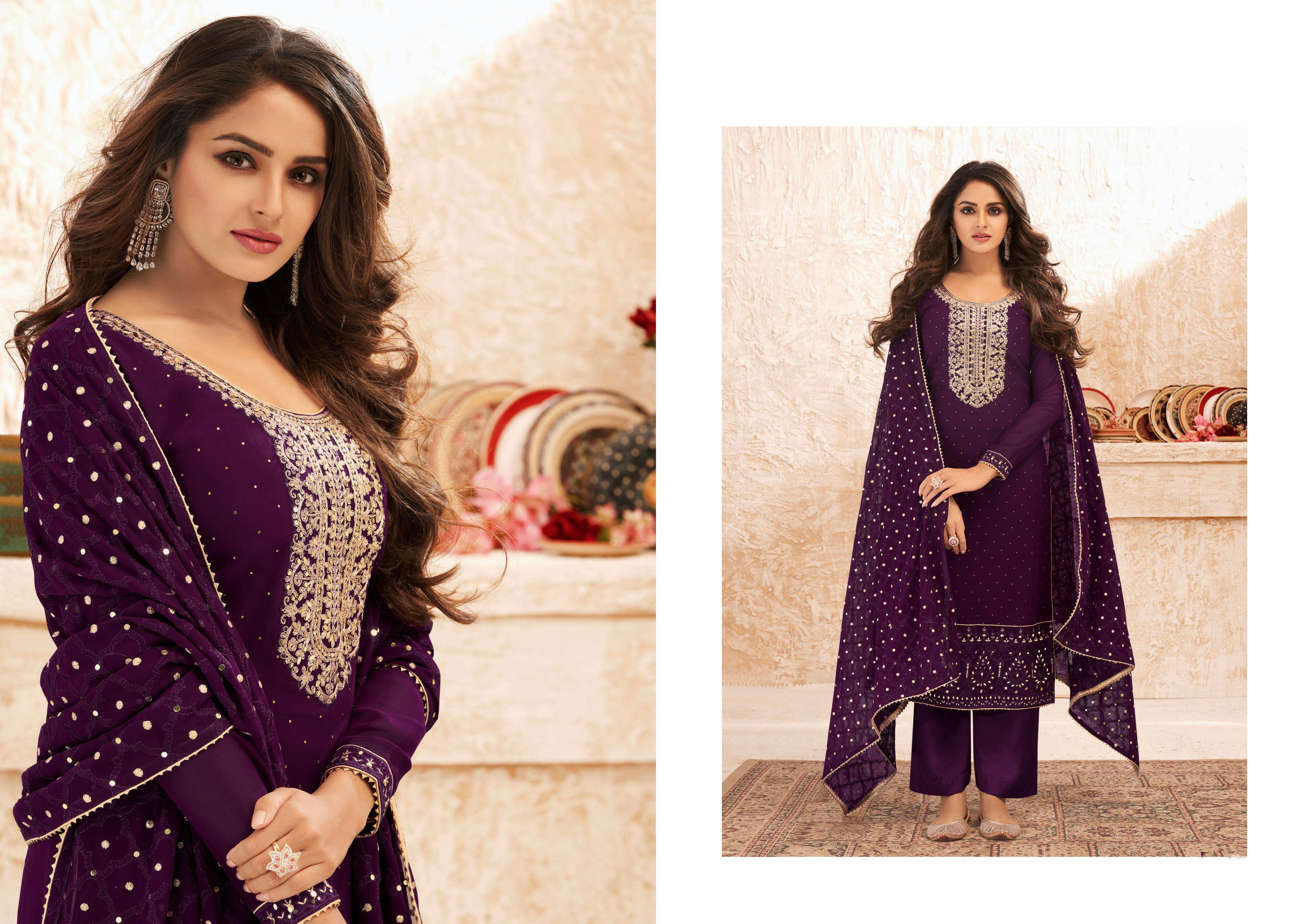 Designer Festive Wear Real Georgette Salwar Suit