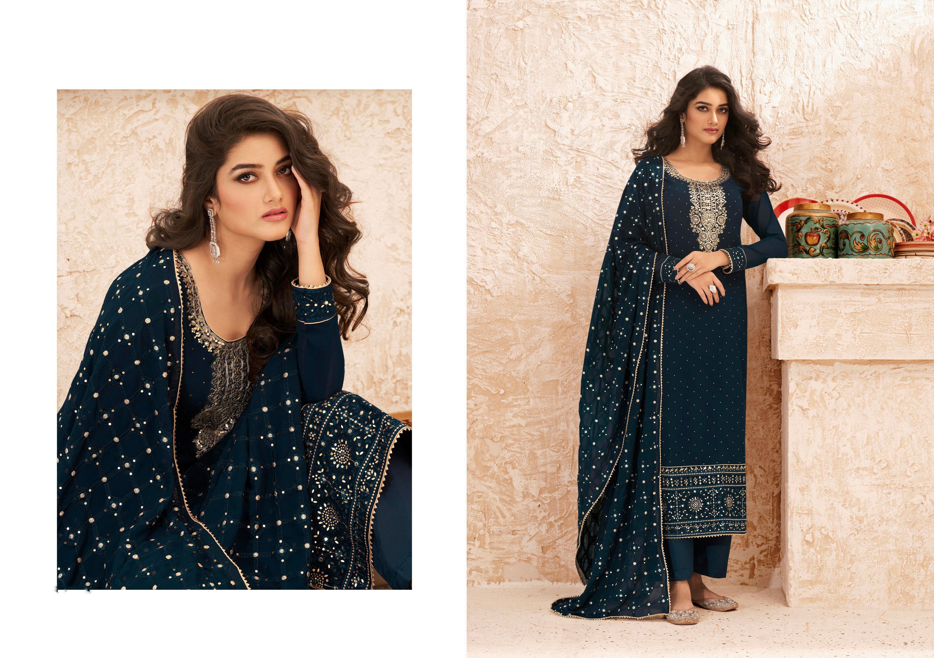 Designer Festive Wear Real Georgette Salwar Suit