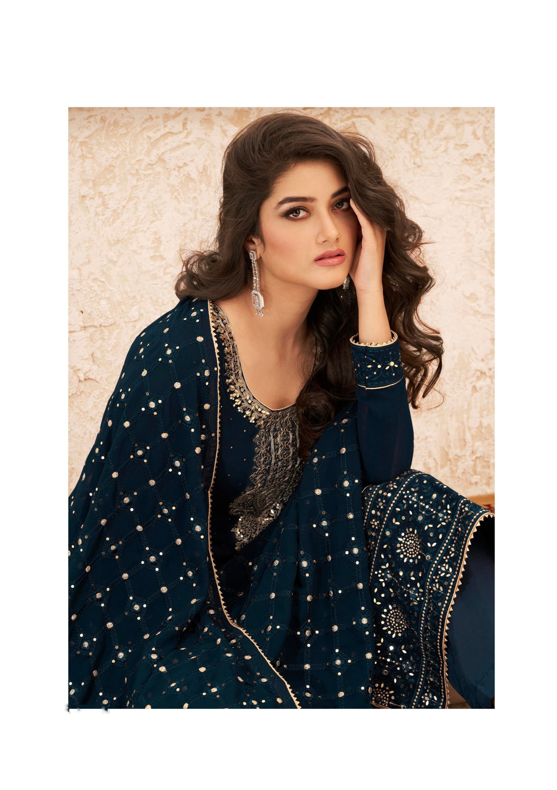 Designer Festive Wear Real Georgette Salwar Suit