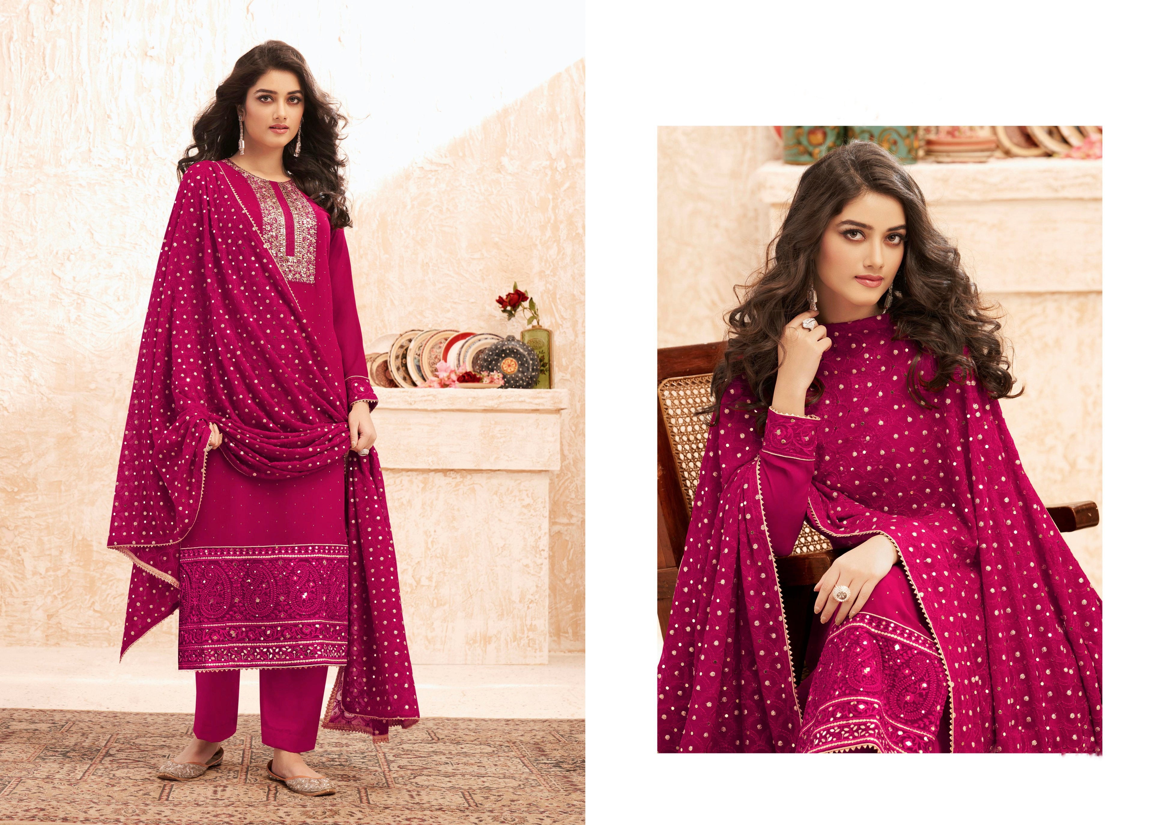 Designer Festive Wear Real Georgette Salwar Suit