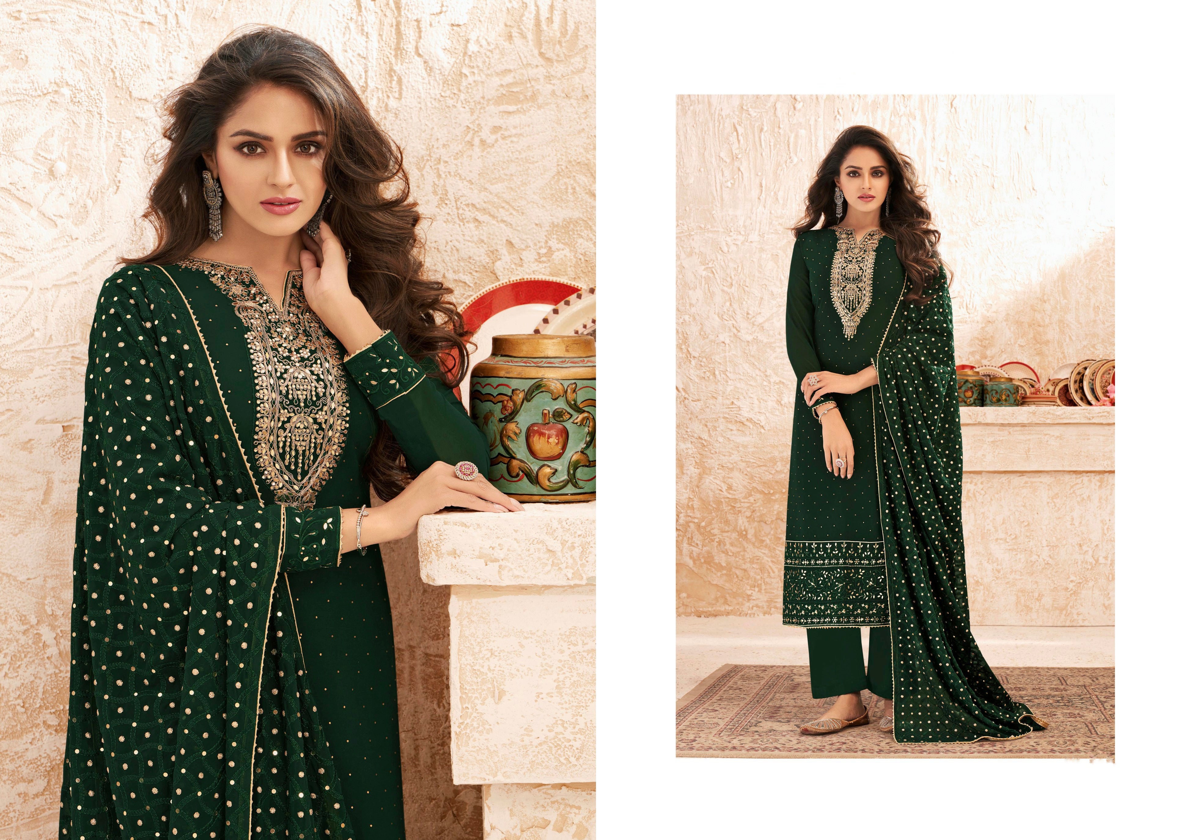 Designer Festive Wear Real Georgette Salwar Suit