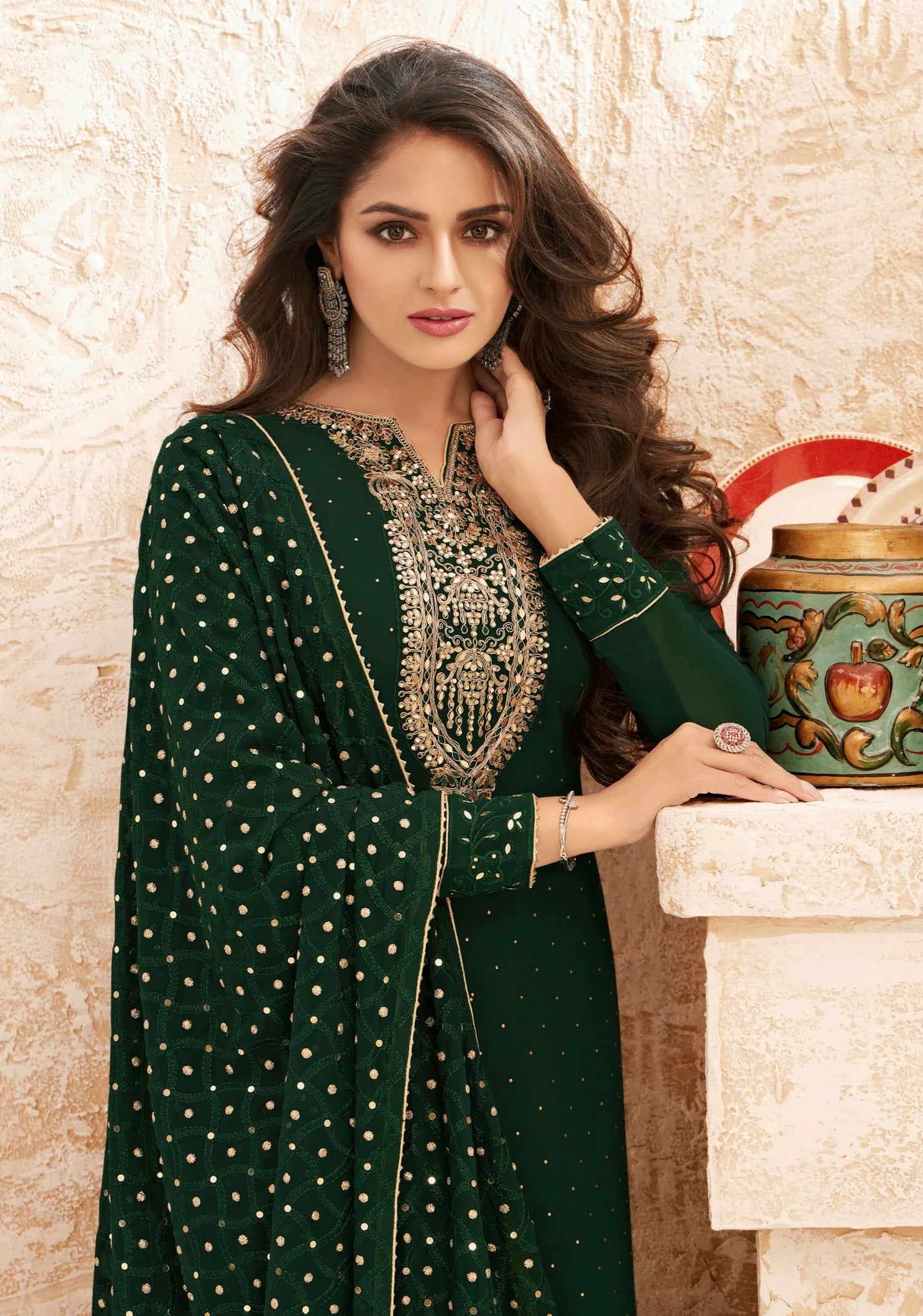 Designer Festive Wear Real Georgette Salwar Suit