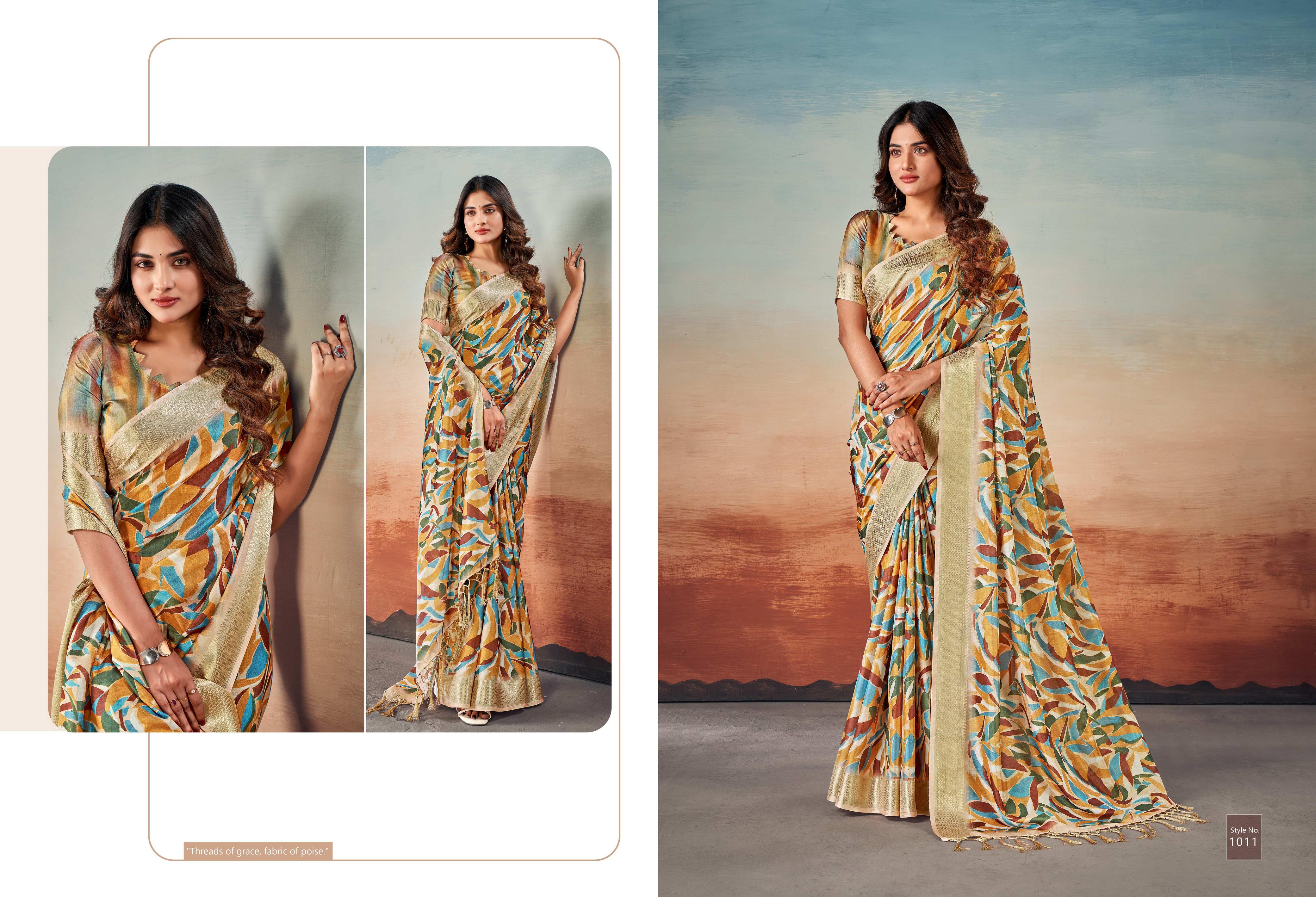 Beautiful Designer Summer Special Dola Silk Digital Print Saree