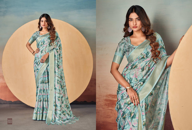 Beautiful Designer Summer Special Dola Silk Digital Print Saree