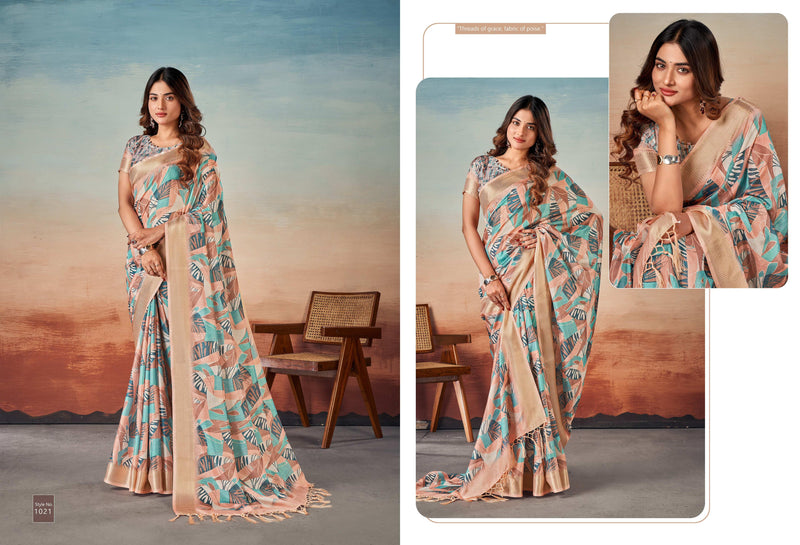 Beautiful Designer Summer Special Dola Silk Digital Print Saree
