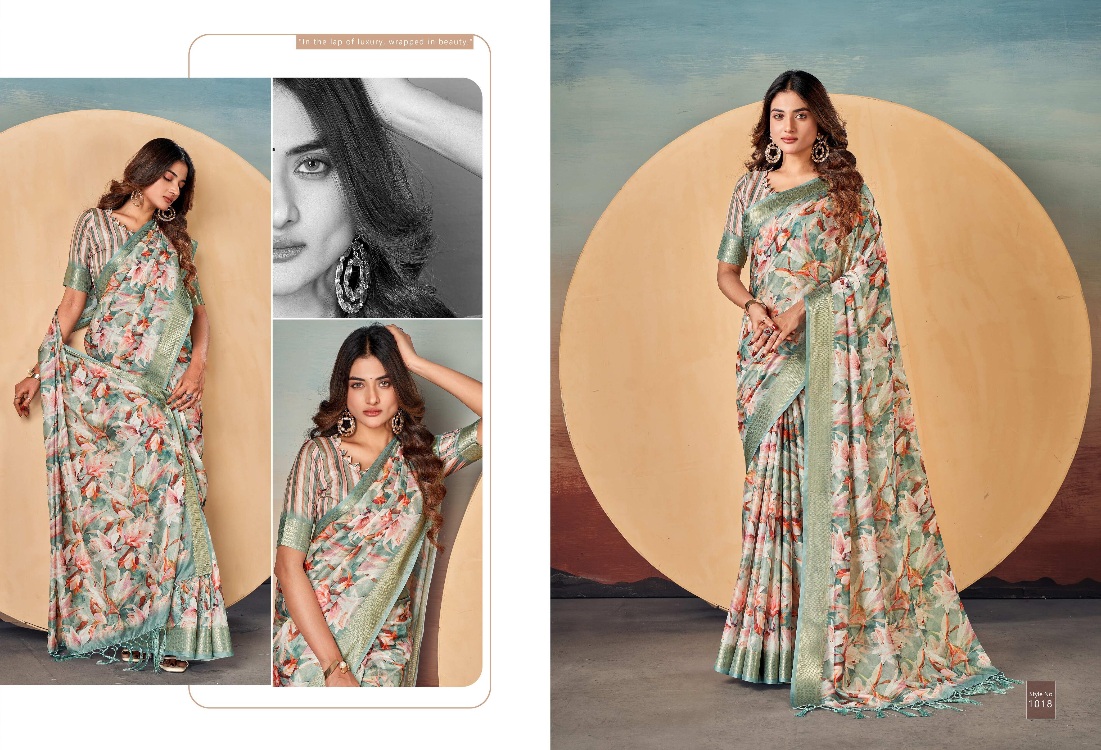 Beautiful Designer Summer Special Dola Silk Digital Print Saree