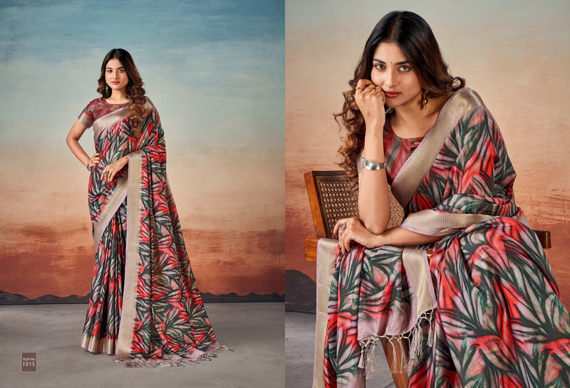 Beautiful Designer Summer Special Dola Silk Digital Print Saree