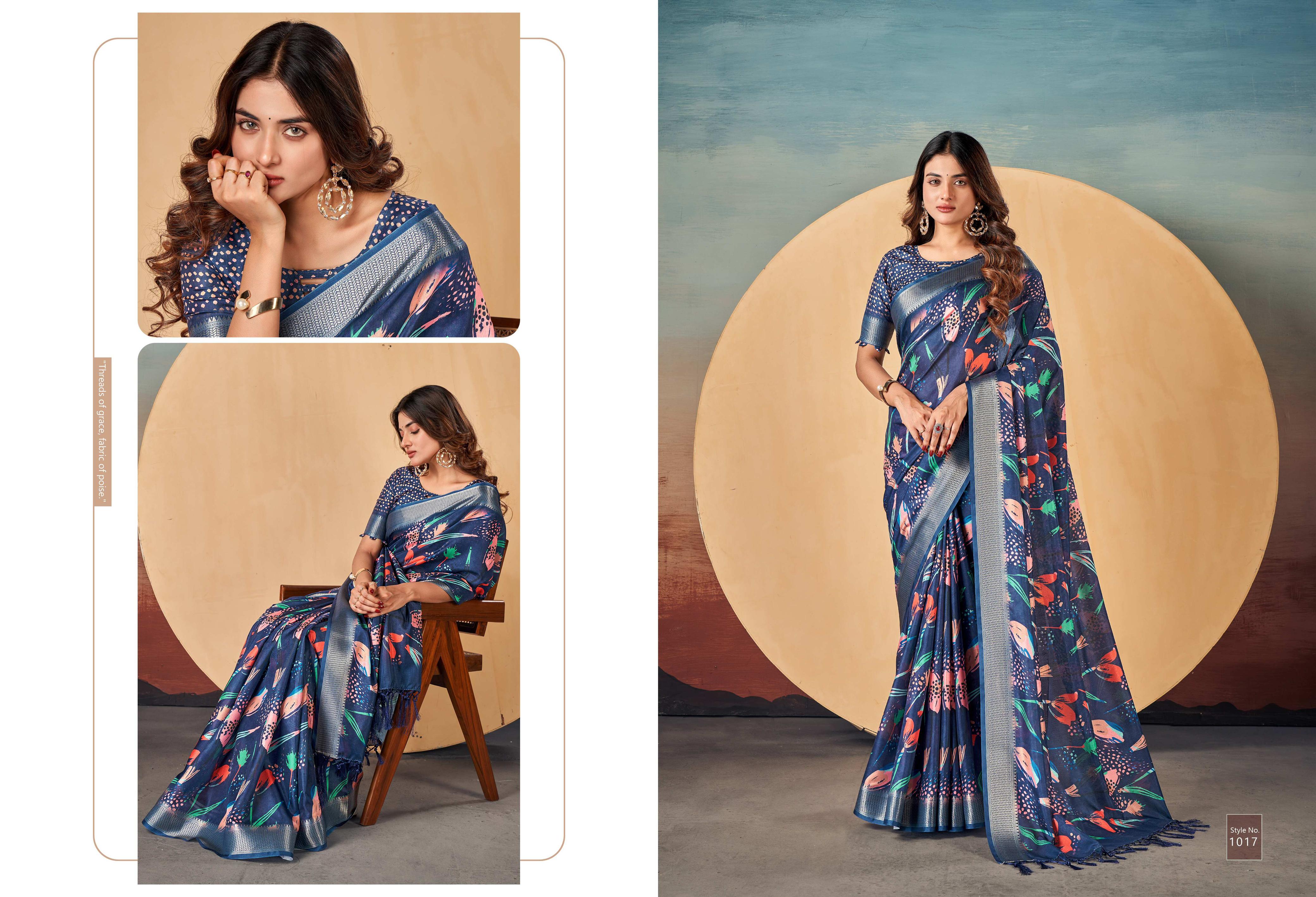 Beautiful Designer Summer Special Dola Silk Digital Print Saree