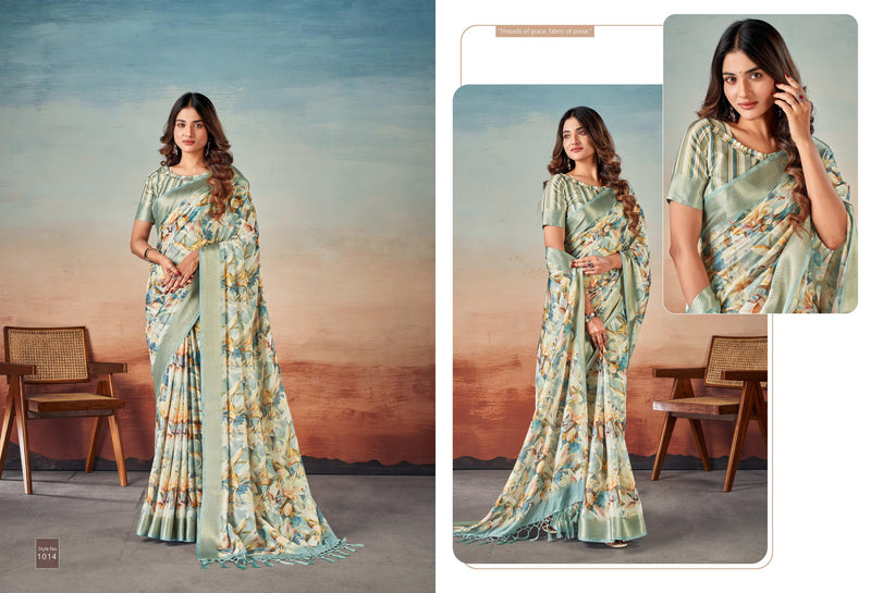 Beautiful Designer Summer Special Dola Silk Digital Print Saree
