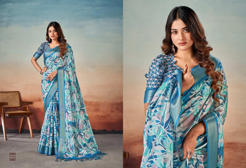Beautiful Designer Summer Special Dola Silk Digital Print Saree