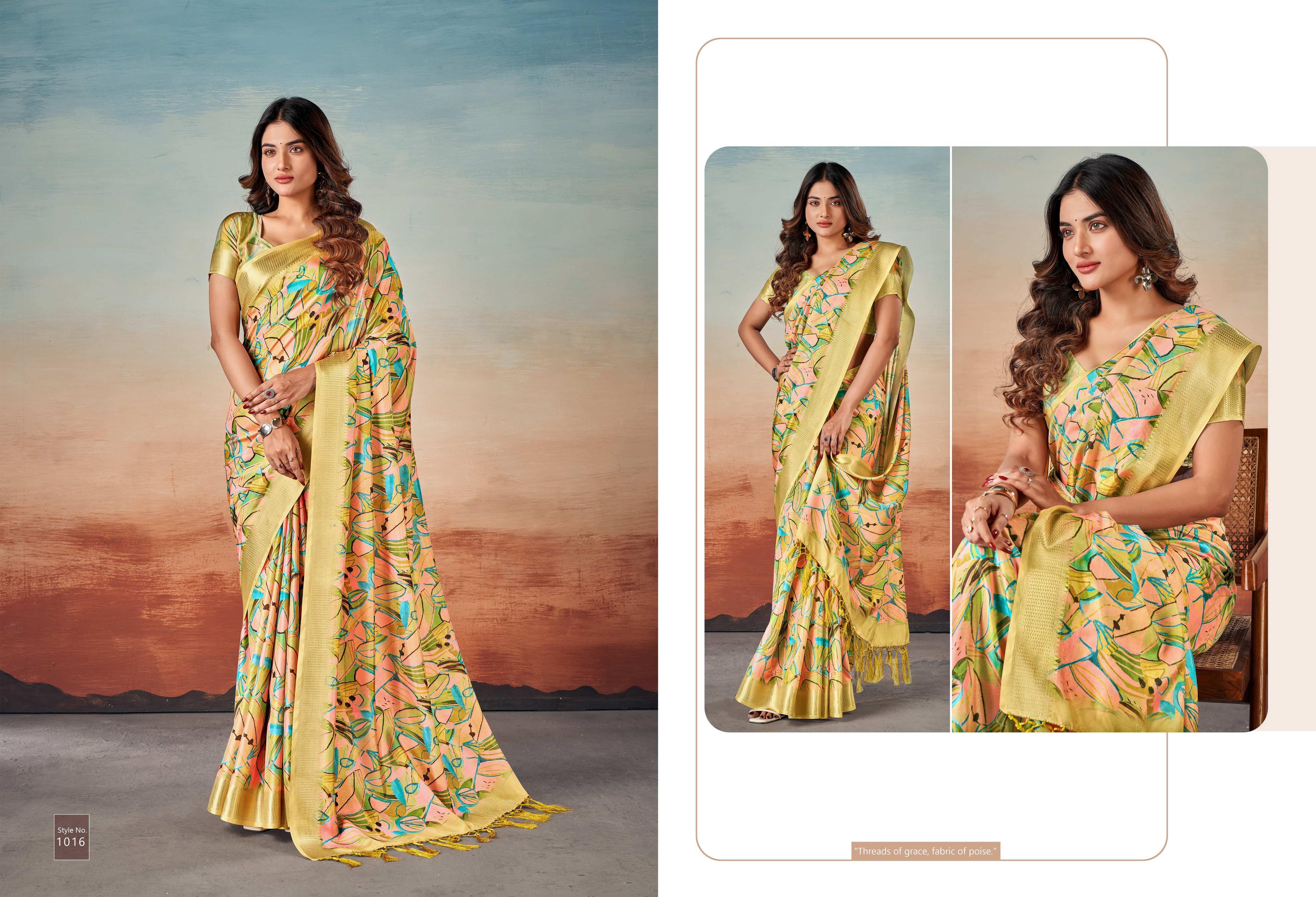 Beautiful Designer Summer Special Dola Silk Digital Print Saree