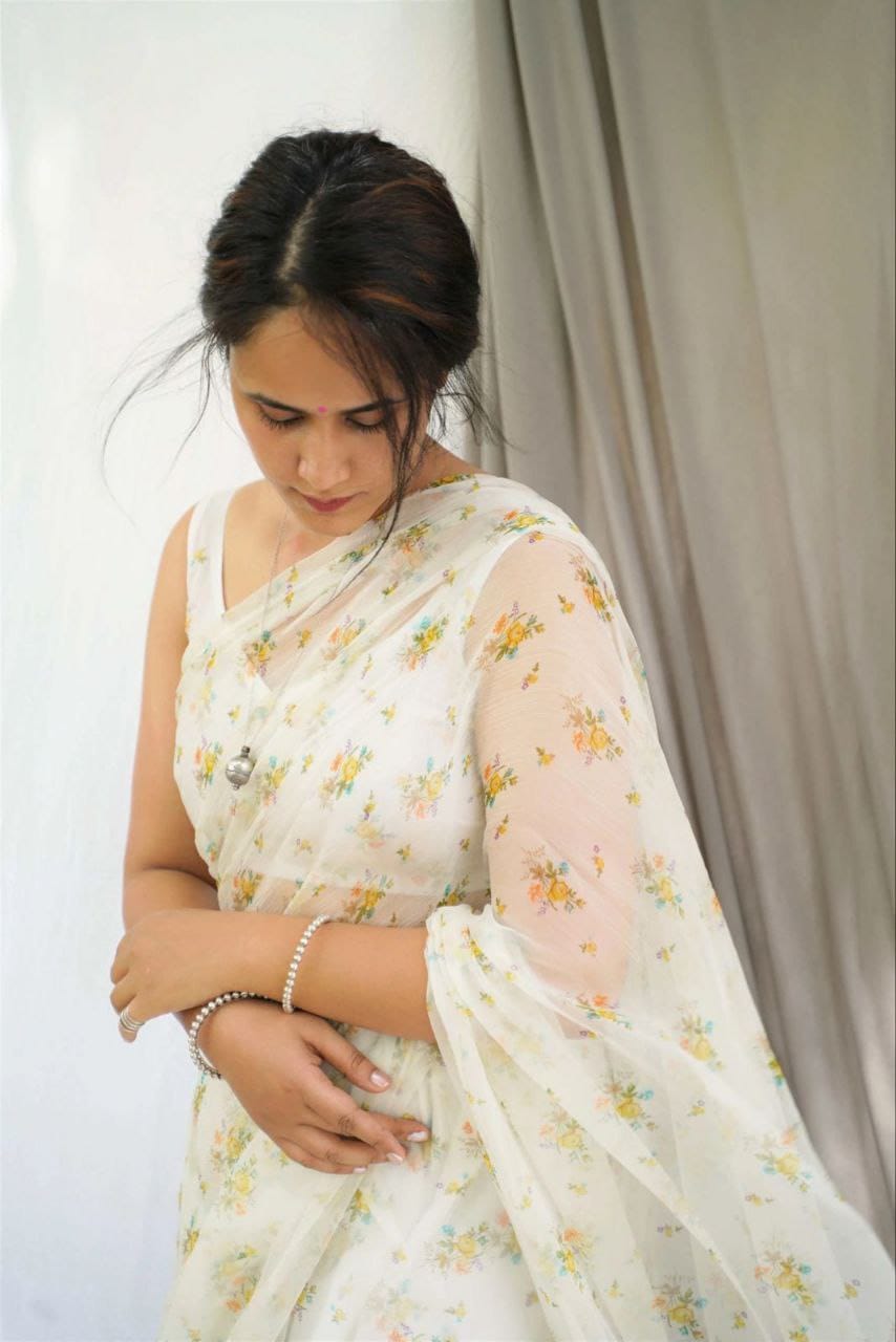 Beautiful Designer Party Wear Soft Georgette Saree