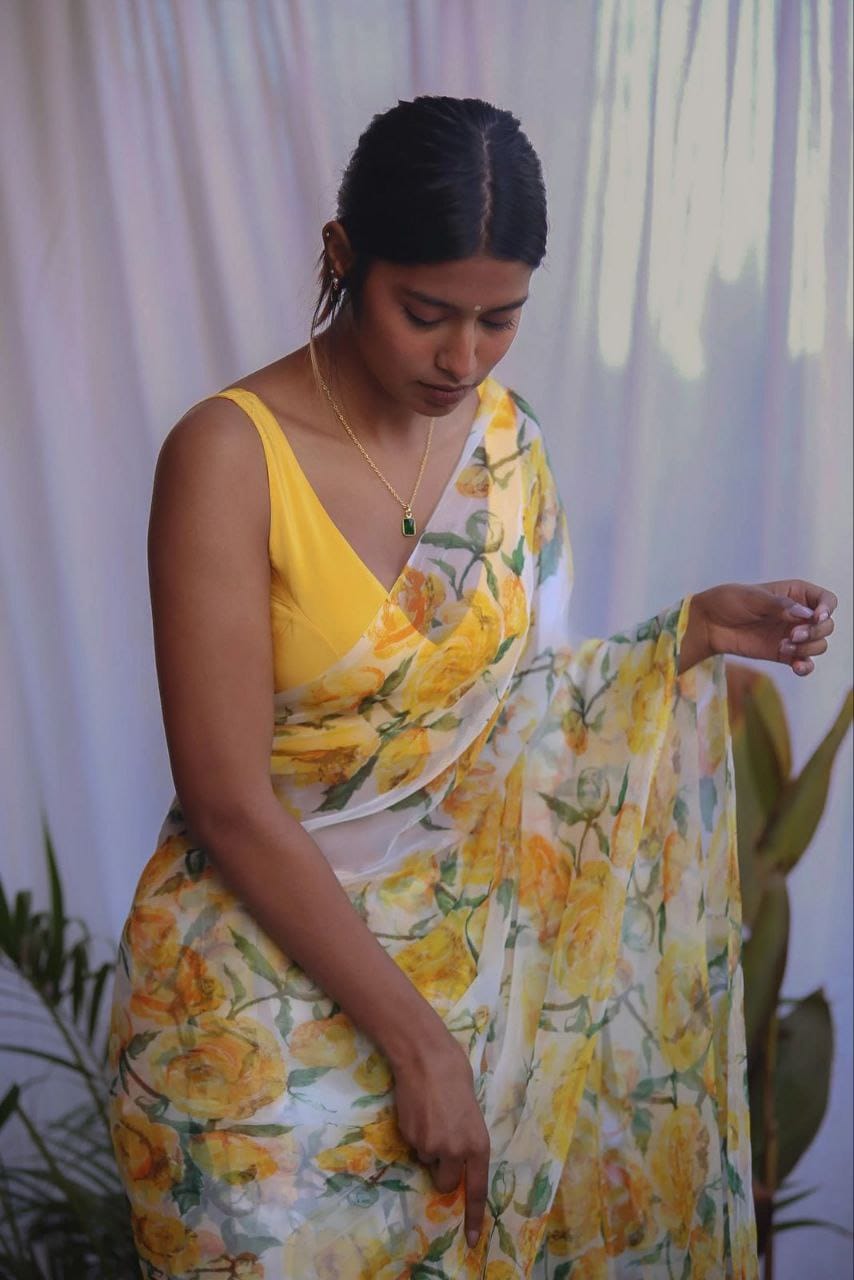 Beautiful Designer Party Wear Soft Georgette Saree