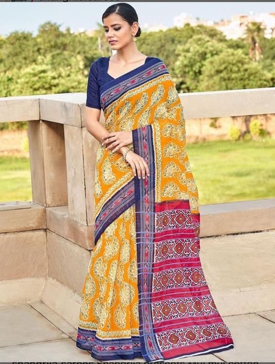 Beautiful Designer Party Wear Plain Linen Saree