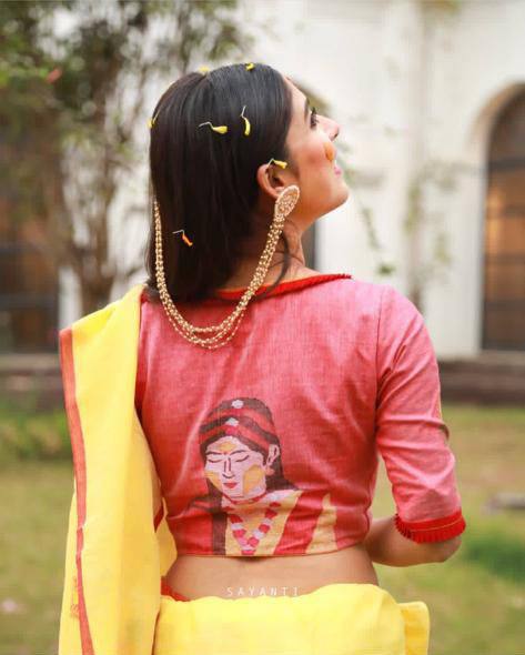 Beautiful Designer Party Wear Plain Linen Saree