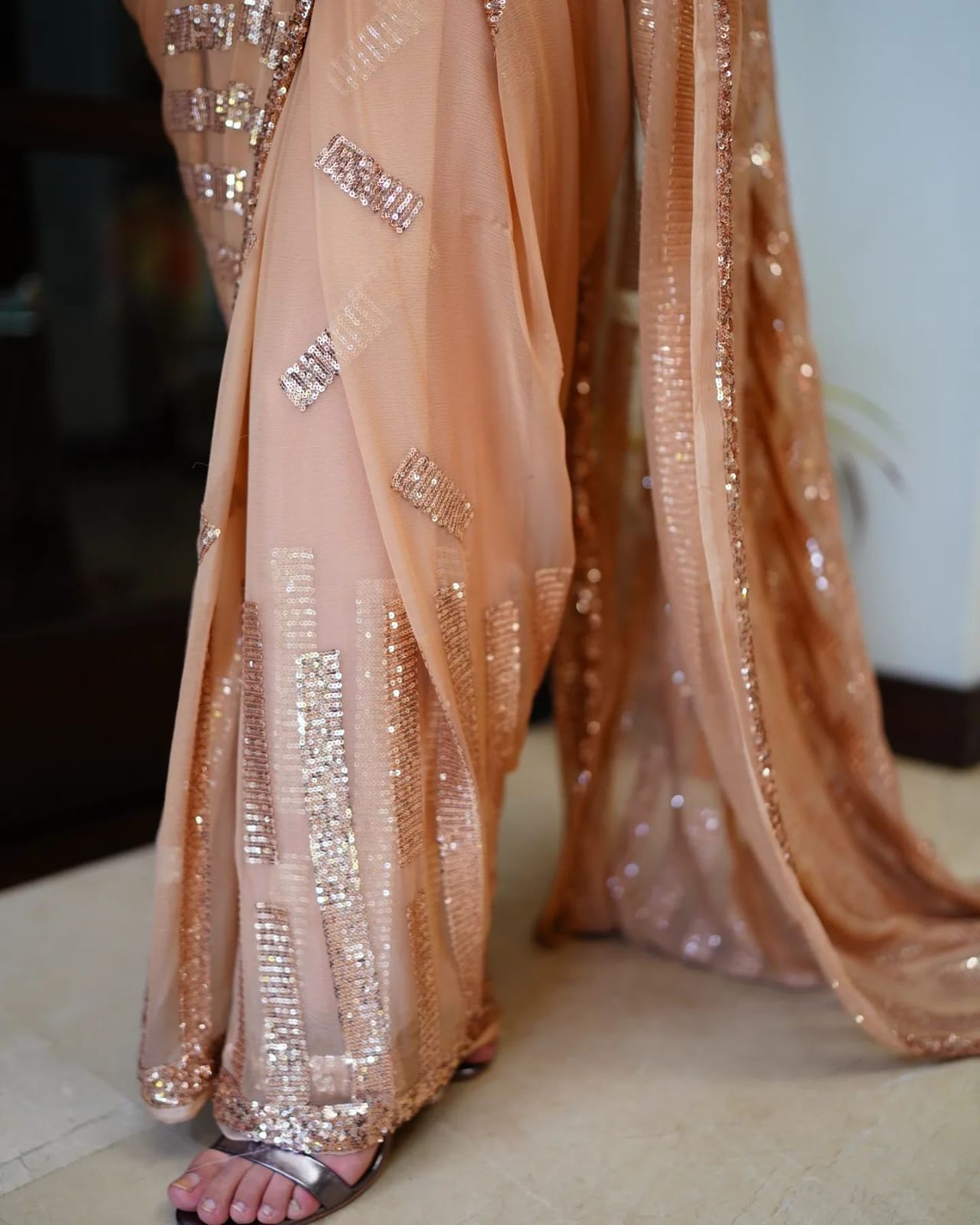 Beautiful Designer Party Wear Soft Gorgette Saree