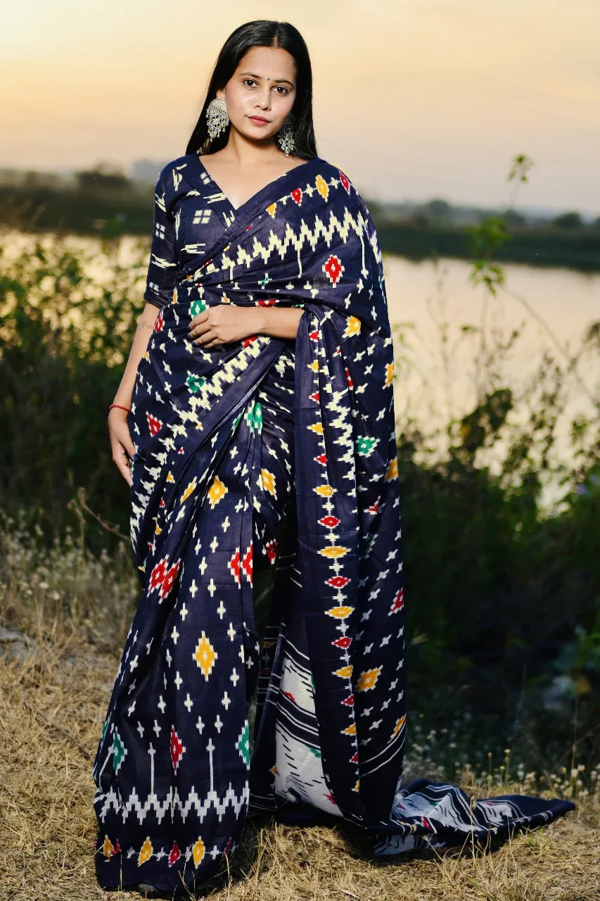 Beautiful Designer Soft Pure Cotton Saree