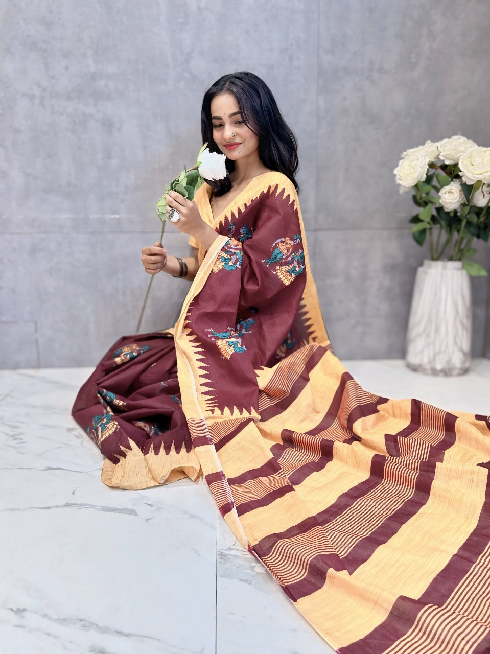 Beautiful Designer Soft Pure Cotton Saree