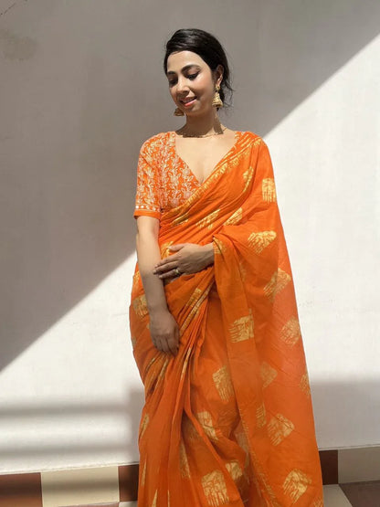 Beautiful Designer Soft Pure Cotton Saree