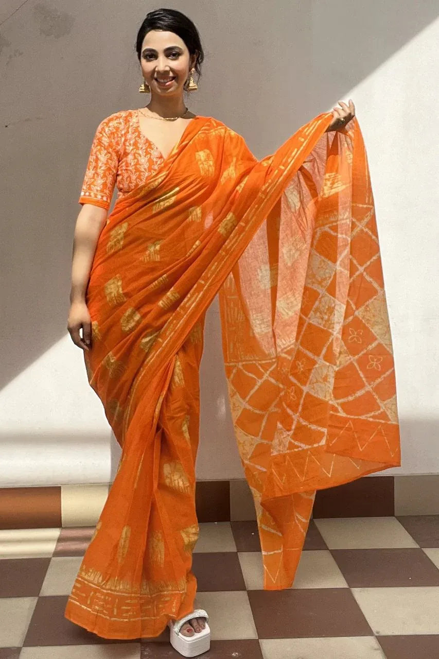 Beautiful Designer Soft Pure Cotton Saree