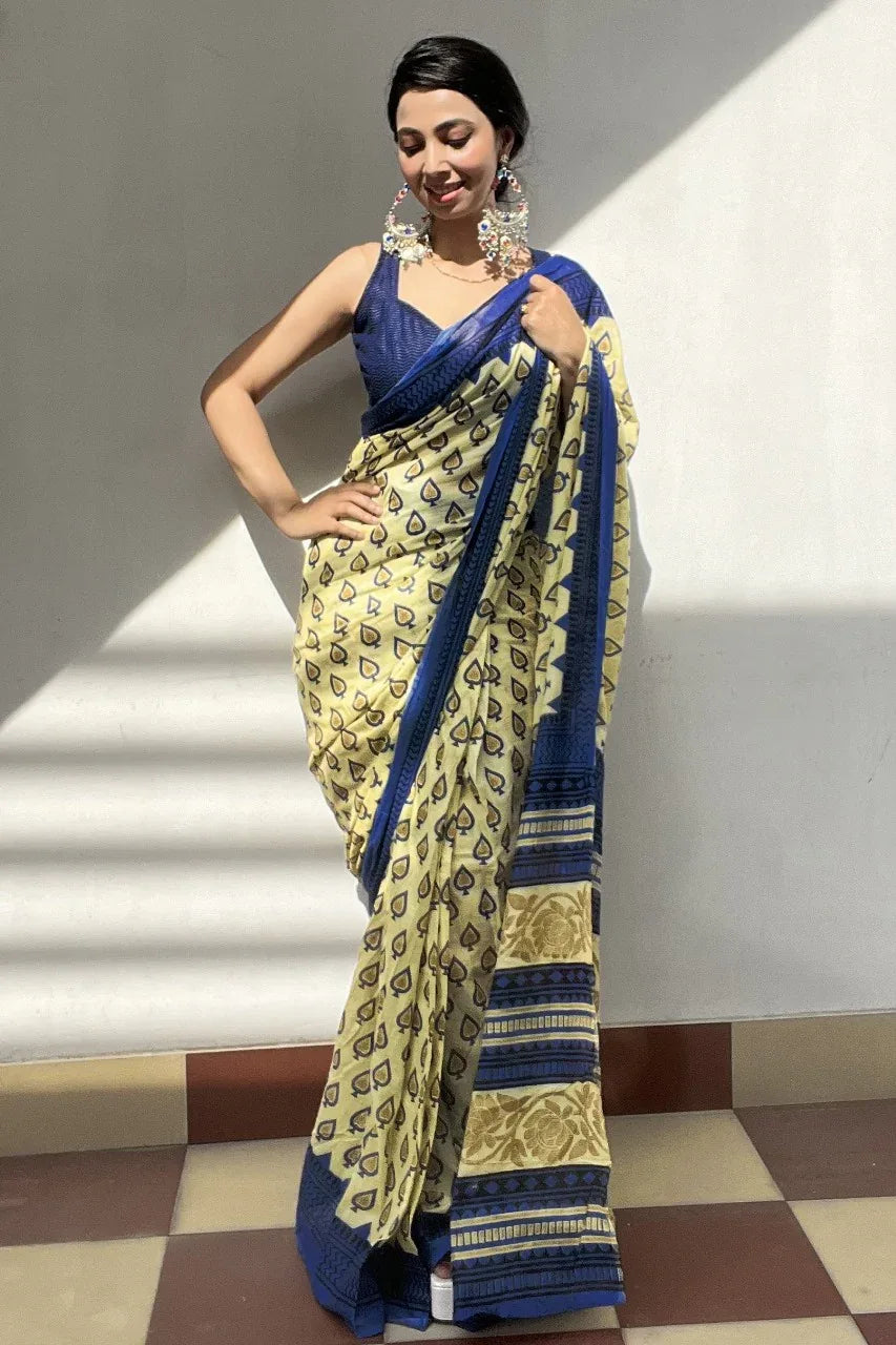 Beautiful Designer Soft Pure Cotton Saree