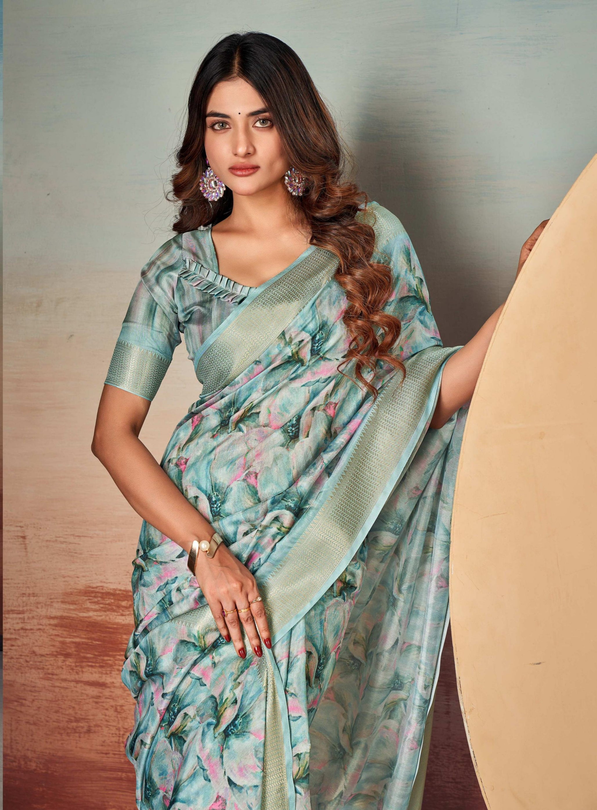 Beautiful Designer Summer Special Dola Silk Digital Print Saree