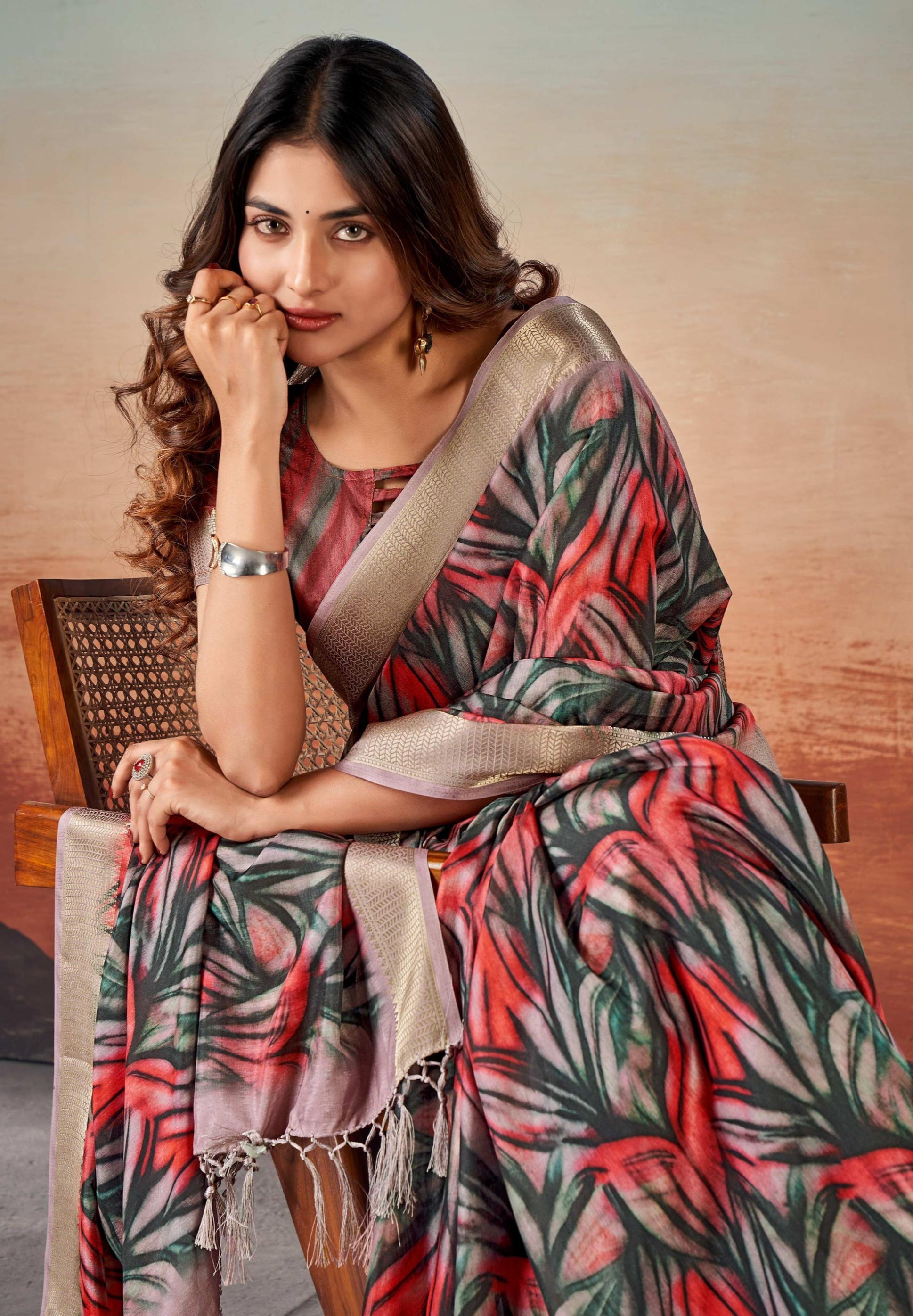 Beautiful Designer Summer Special Dola Silk Digital Print Saree