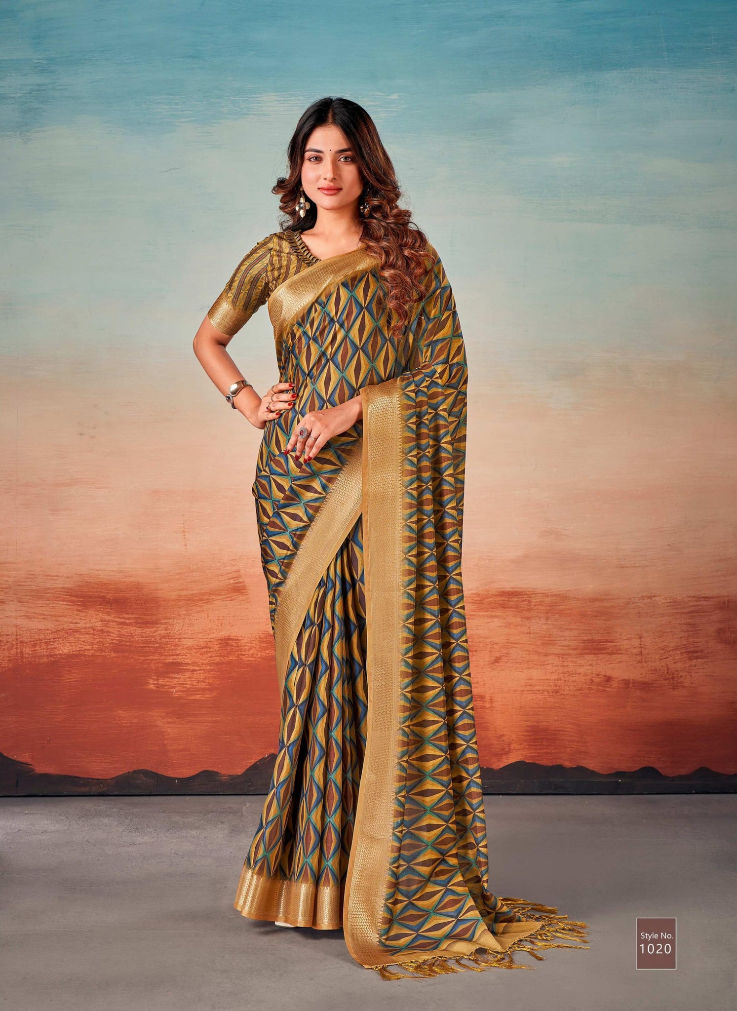 Beautiful Designer Summer Special Dola Silk Digital Print Saree