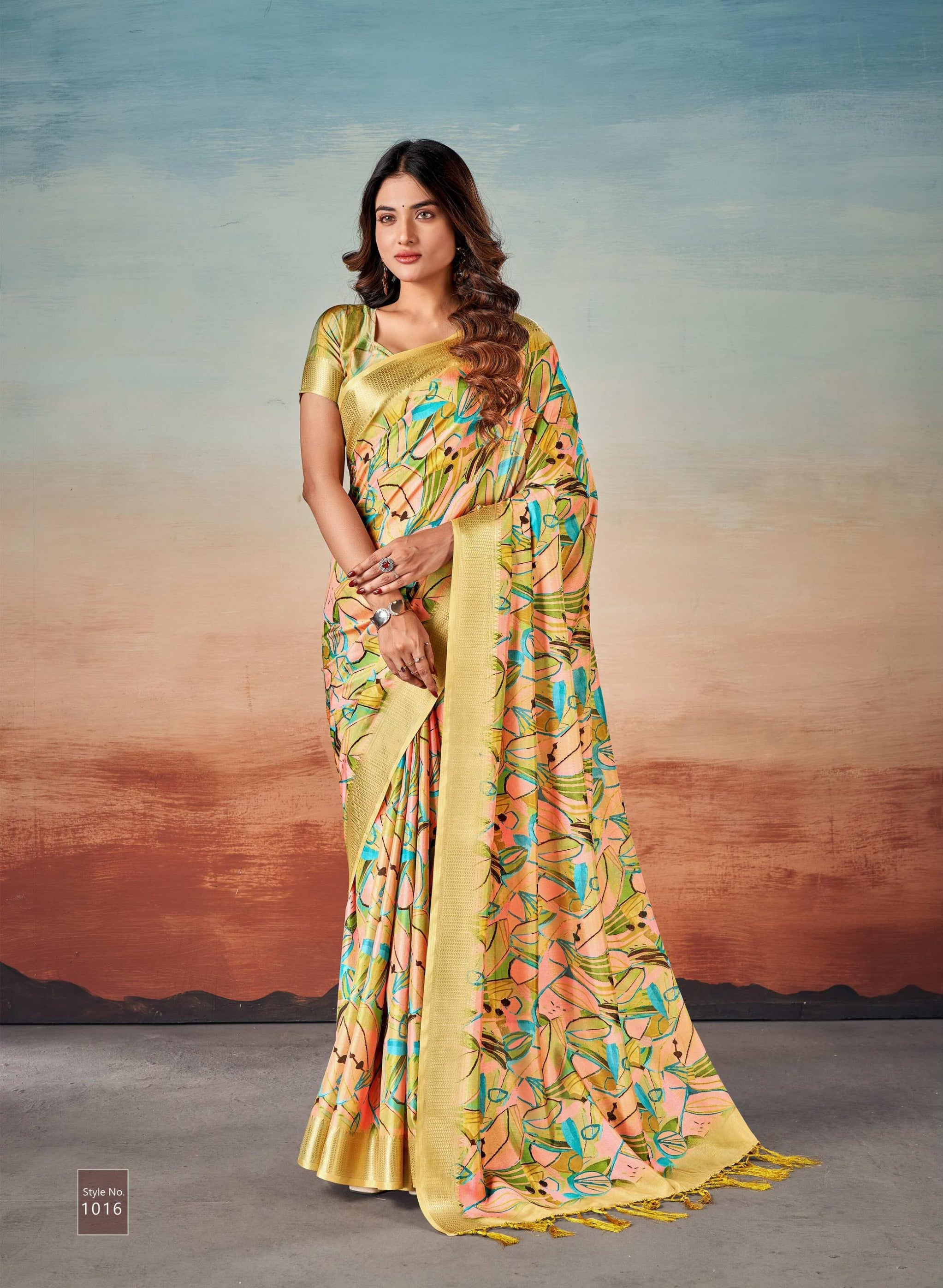 Beautiful Designer Summer Special Dola Silk Digital Print Saree